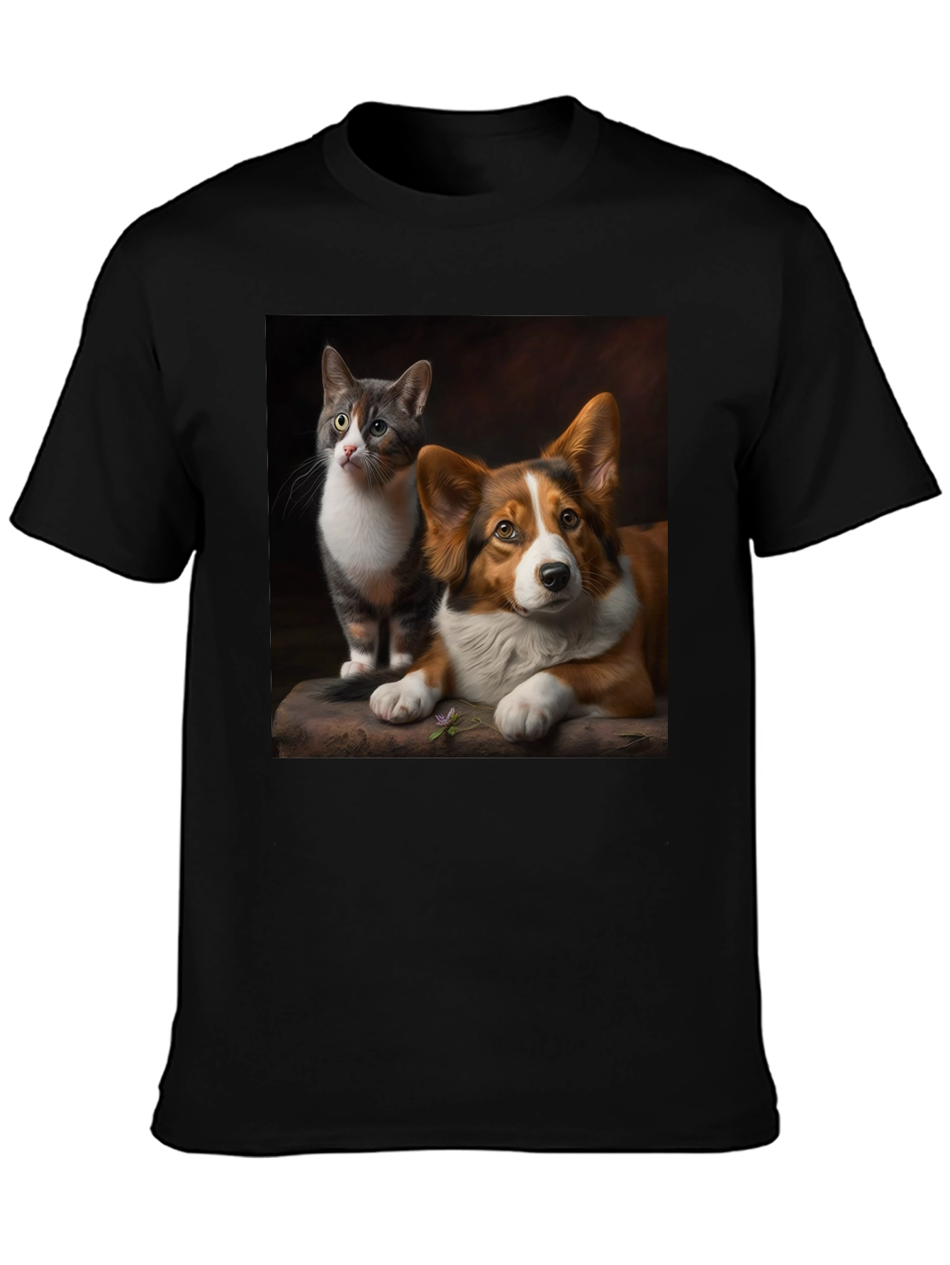 Cat and Dog Graphic Tee