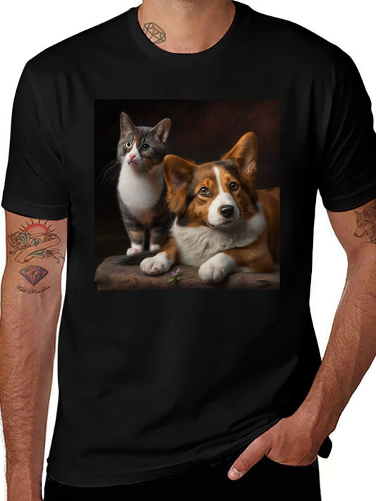 Cat and Dog Graphic Tee