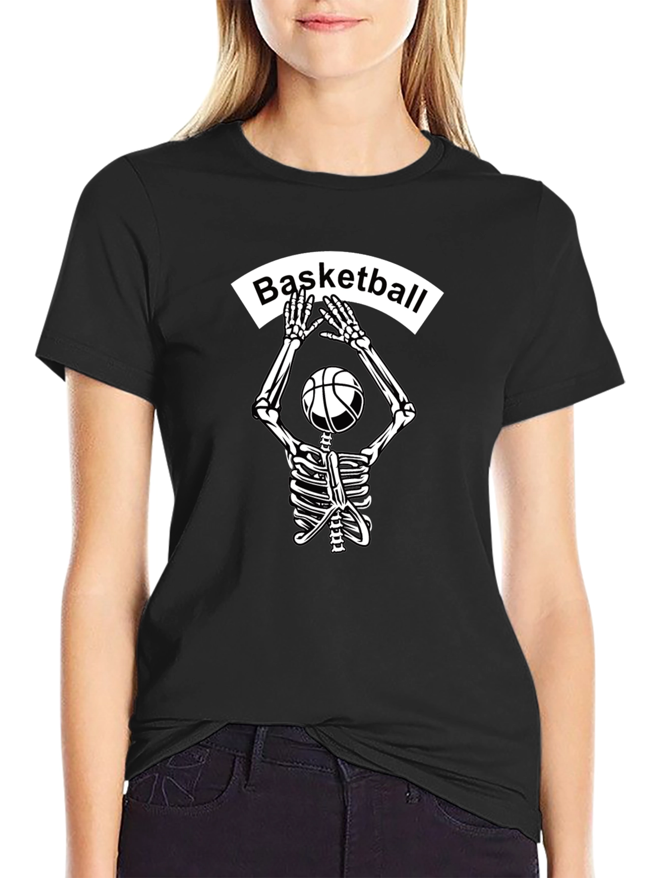 Skeleton Basketball T-Shirt