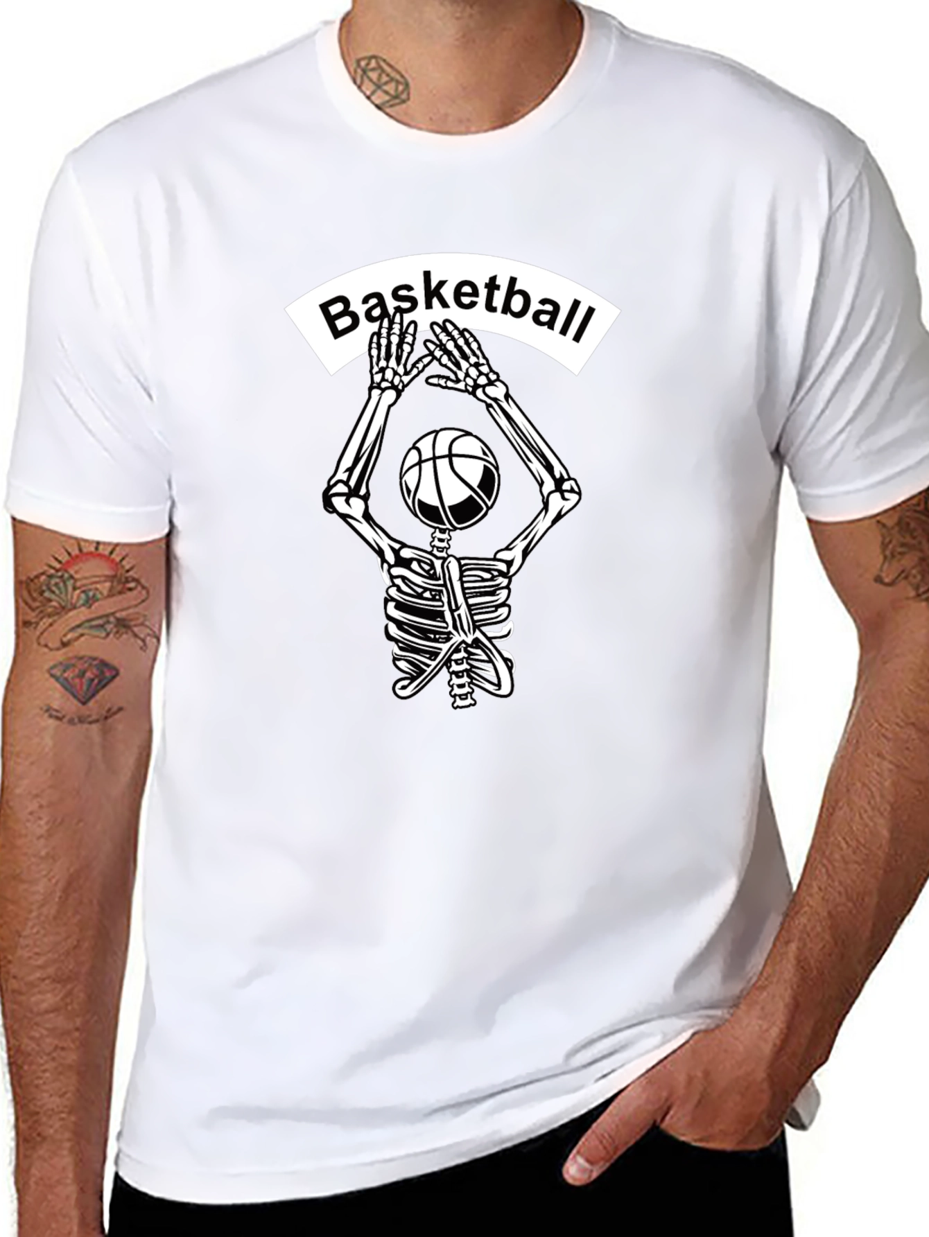 Skeleton Basketball T-Shirt