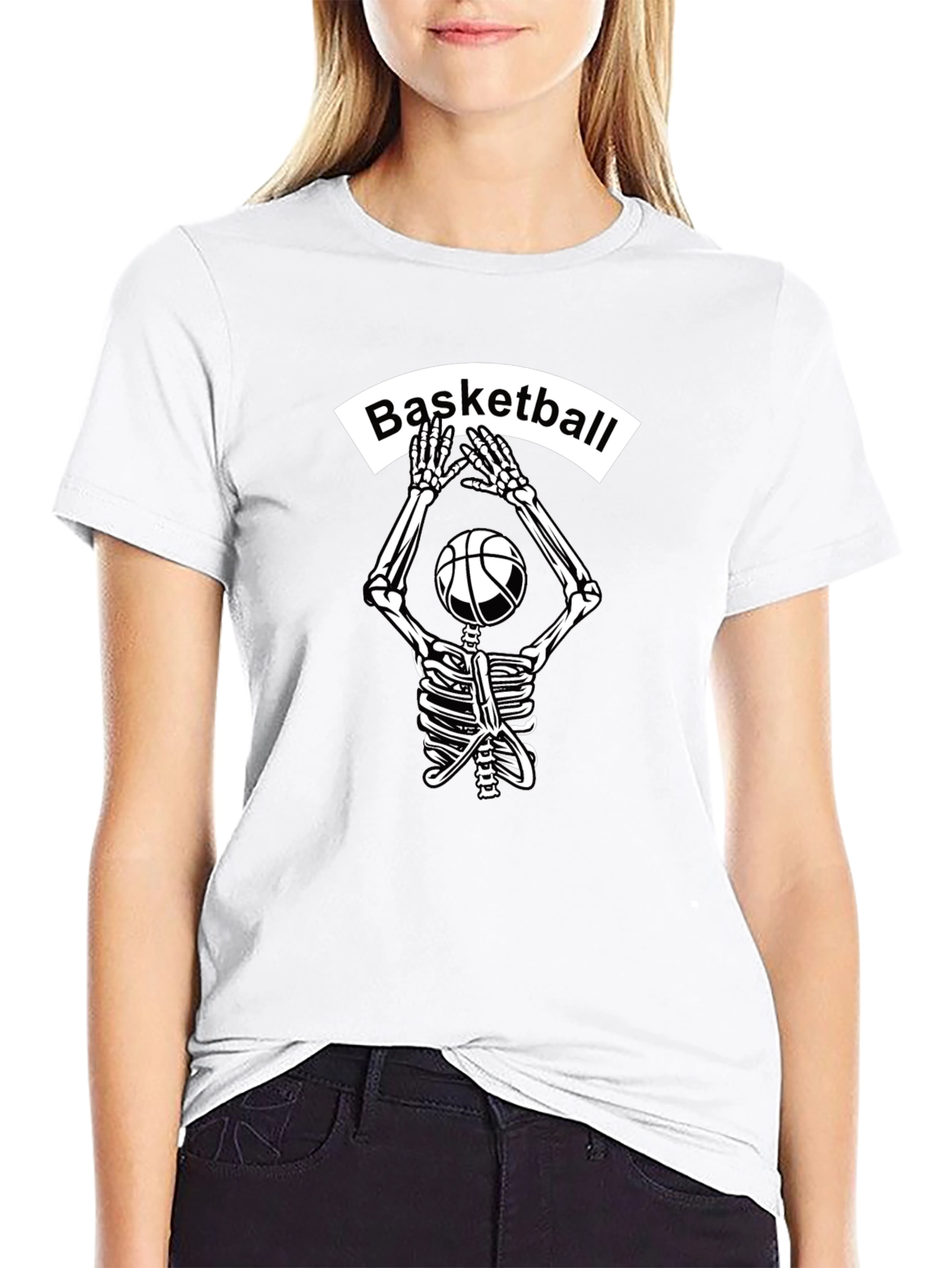 Skeleton Basketball T-Shirt