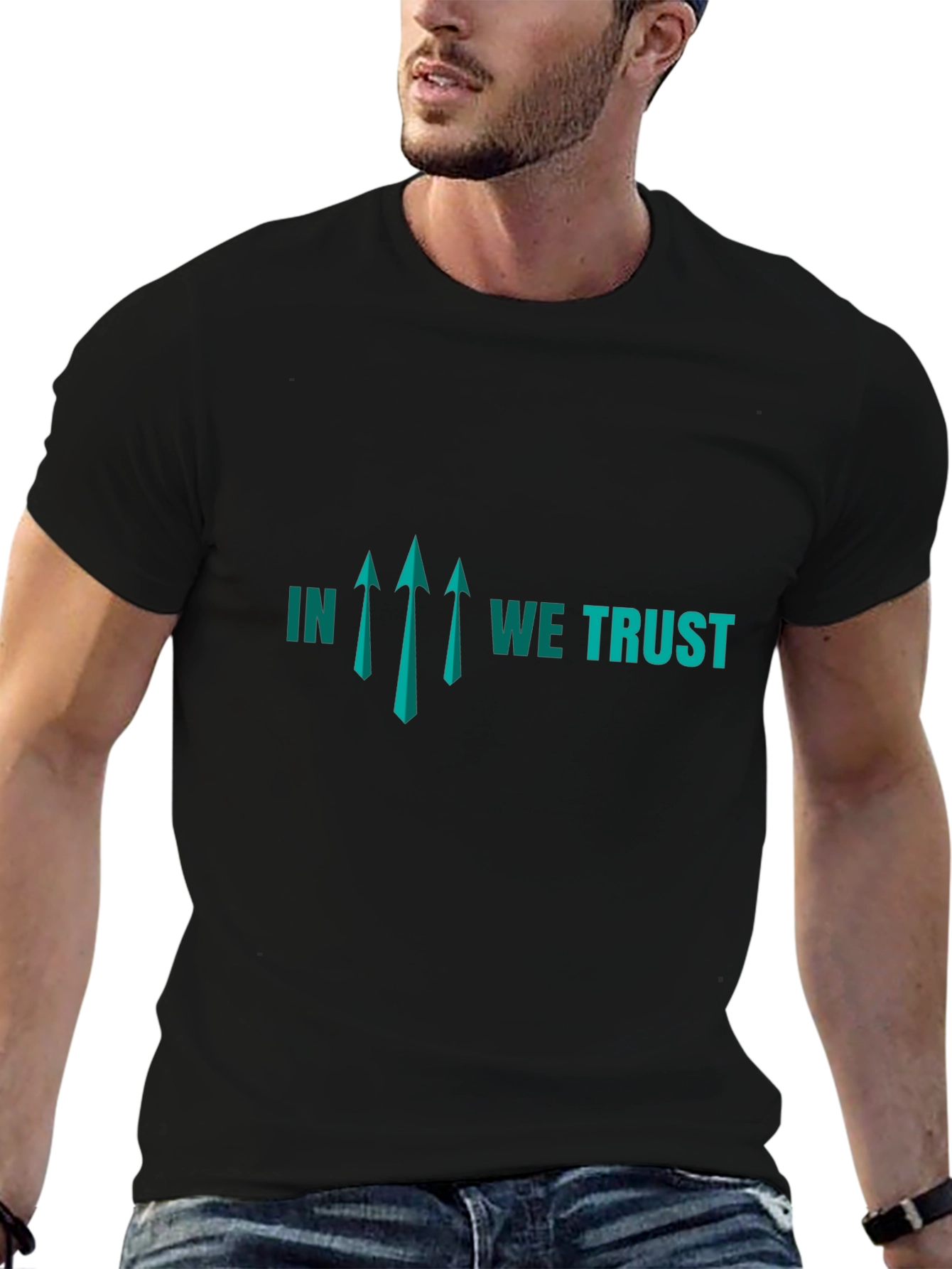 In We Trust Graphic Tee - Stylish Black T-Shirt