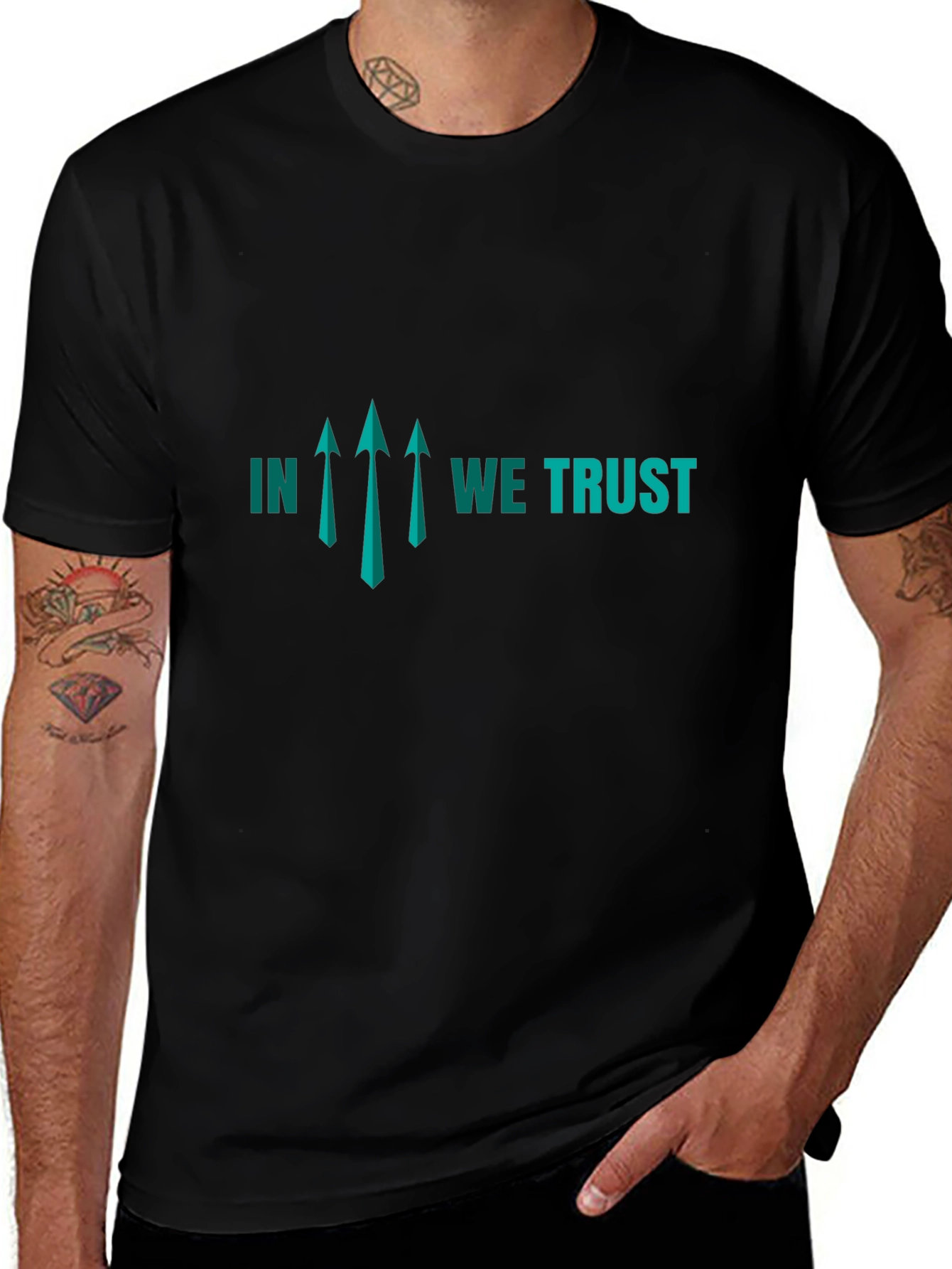 In We Trust Graphic Tee - Stylish Black T-Shirt