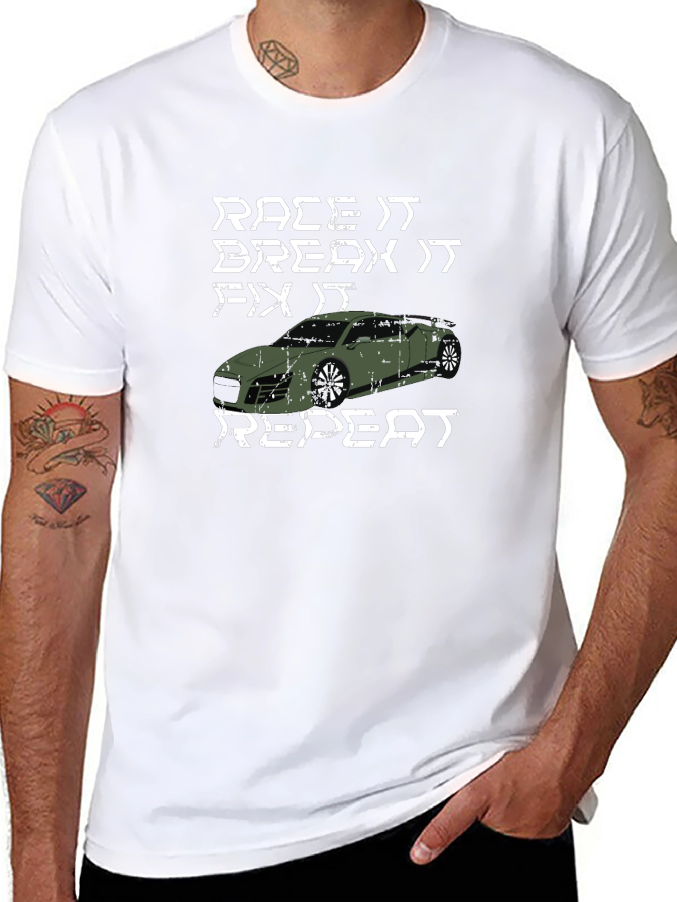 Race It Break It Fix It Repeat Graphic T-Shirt
