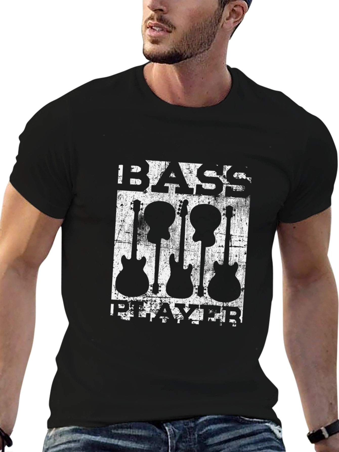 Bass Player Guitar Graphic Tee - Unisex