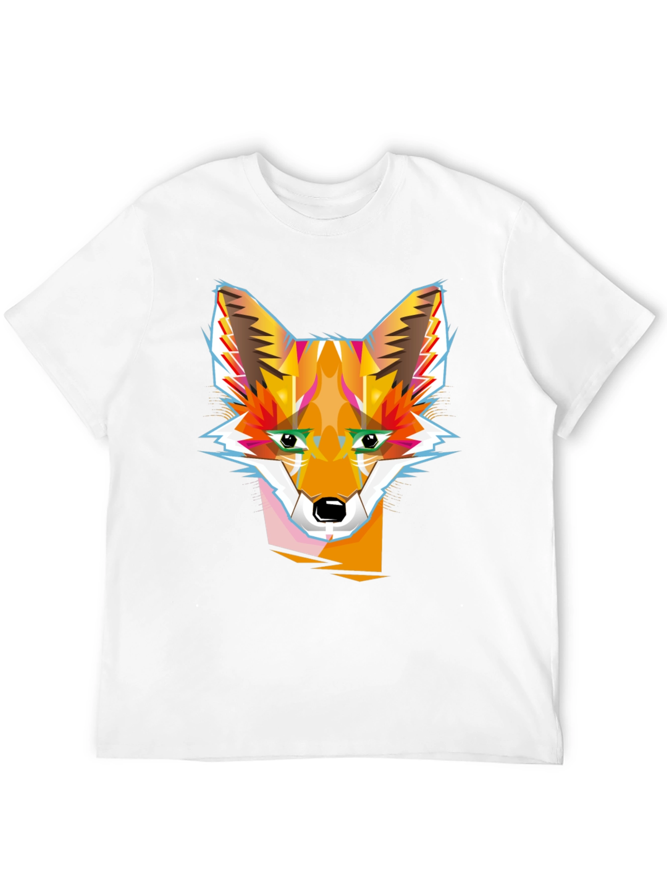 Geometric Fox Graphic Tee - Modern Style