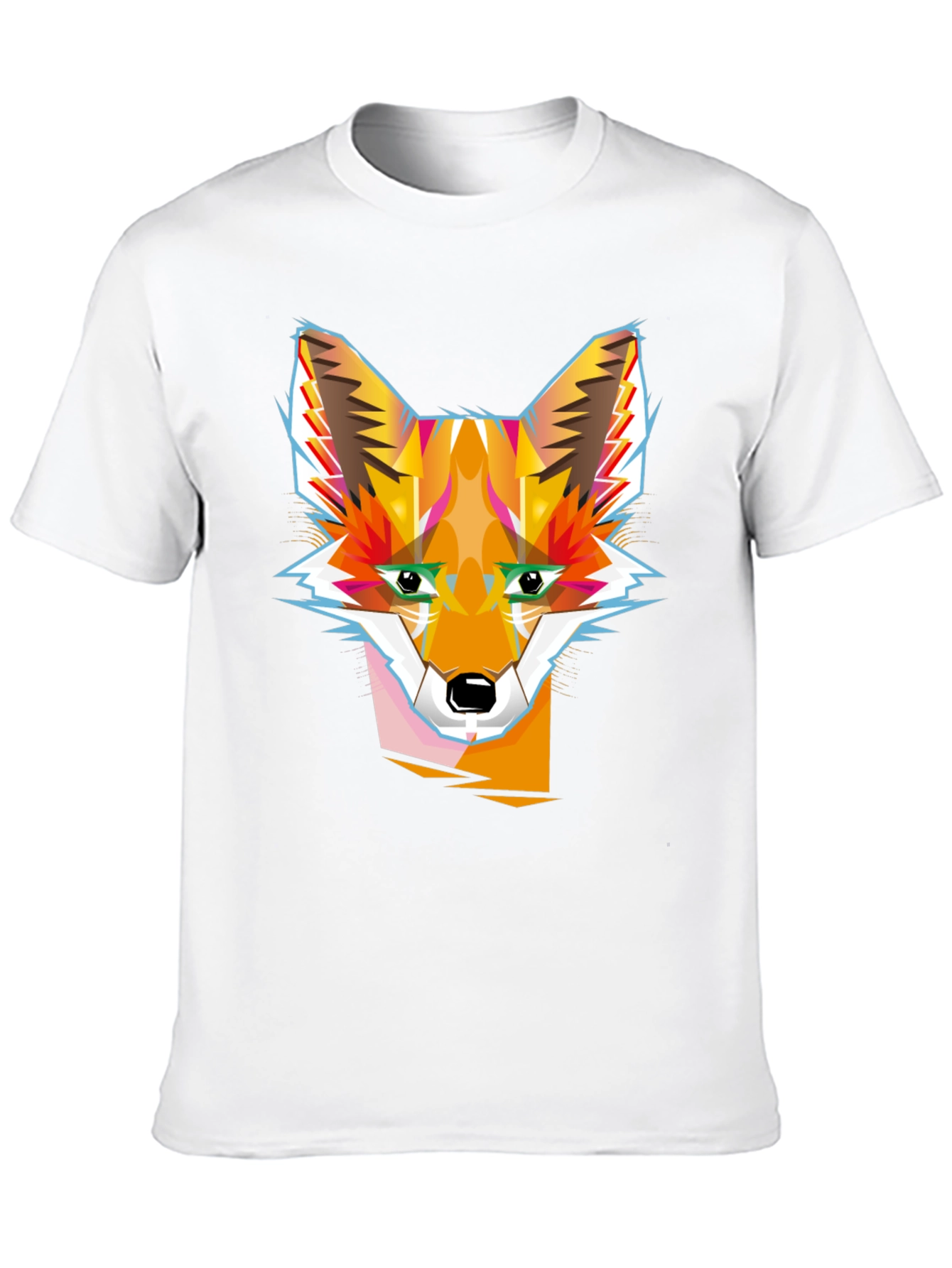 Geometric Fox Graphic Tee - Modern Style