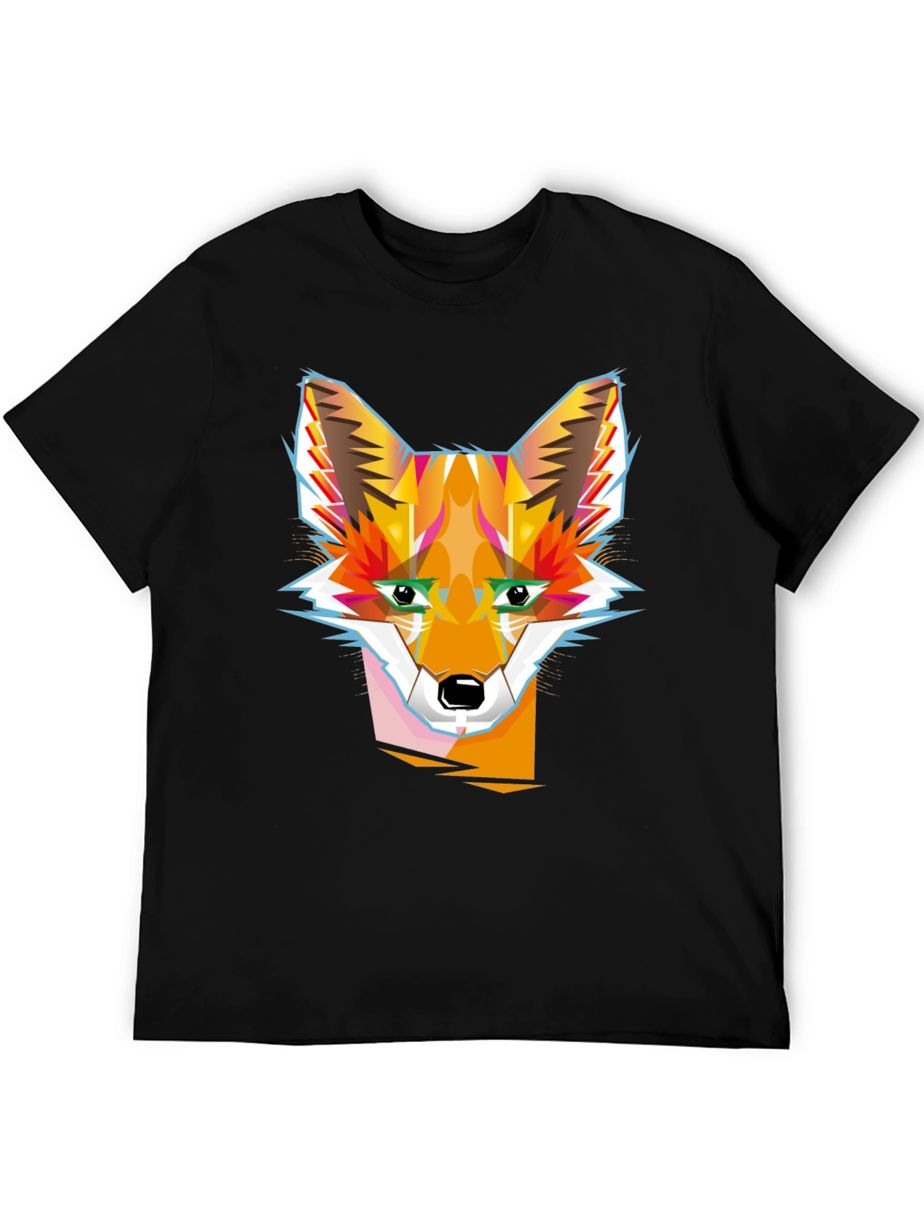 Geometric Fox Graphic Tee - Modern Style
