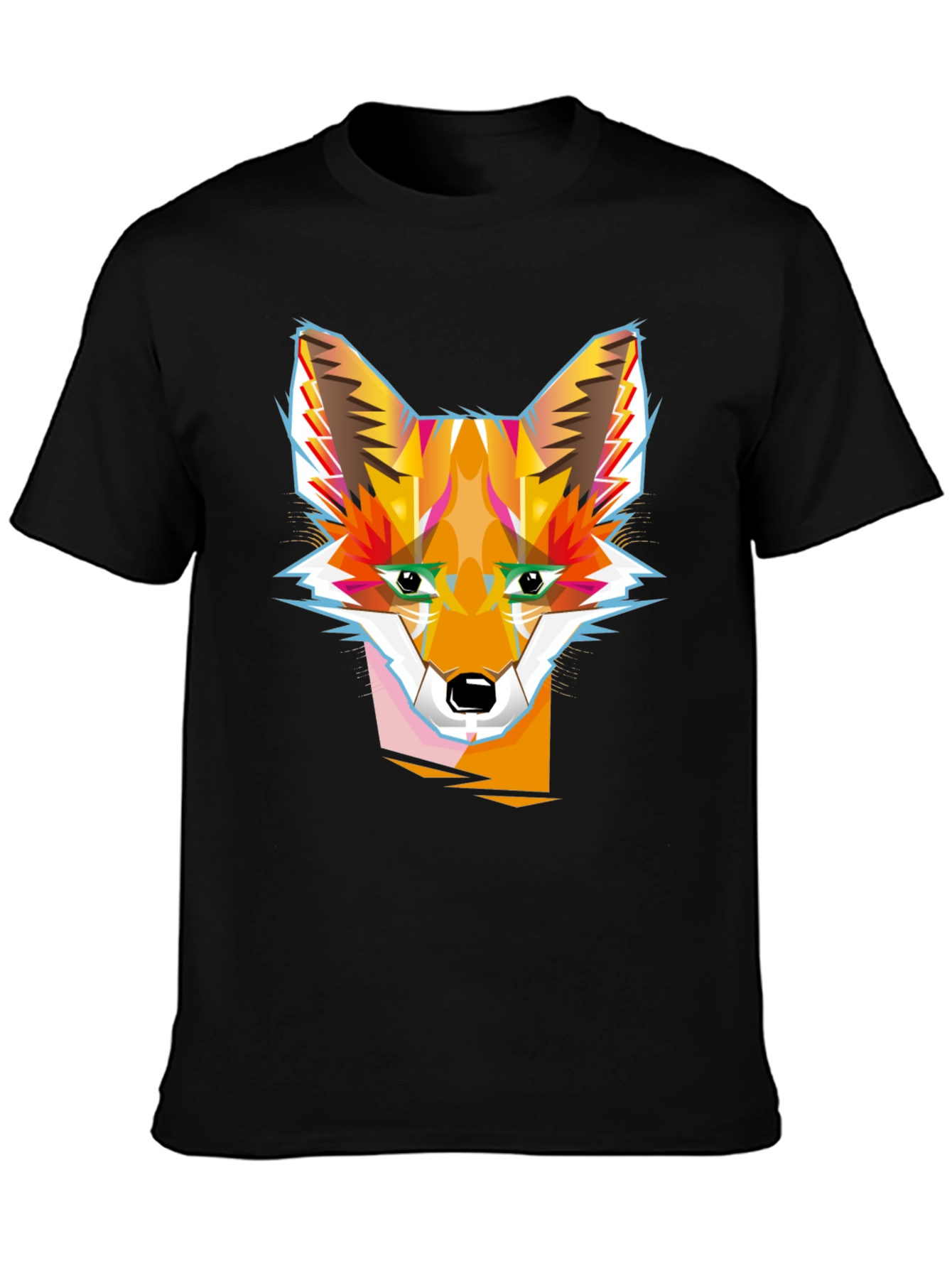 Geometric Fox Graphic Tee - Modern Style