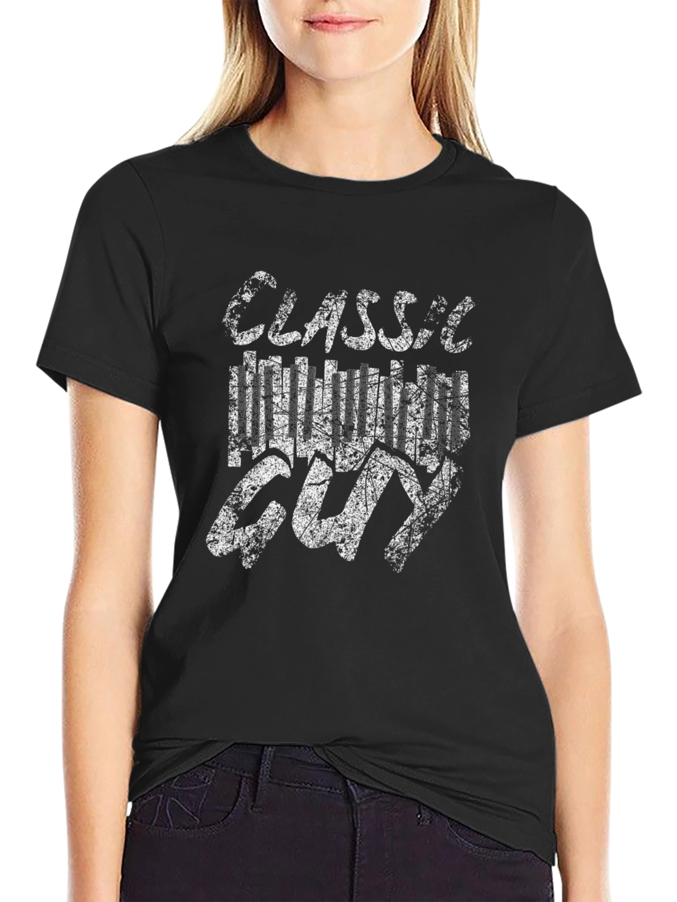 Classic Hollywood Guy Graphic Tee - Black