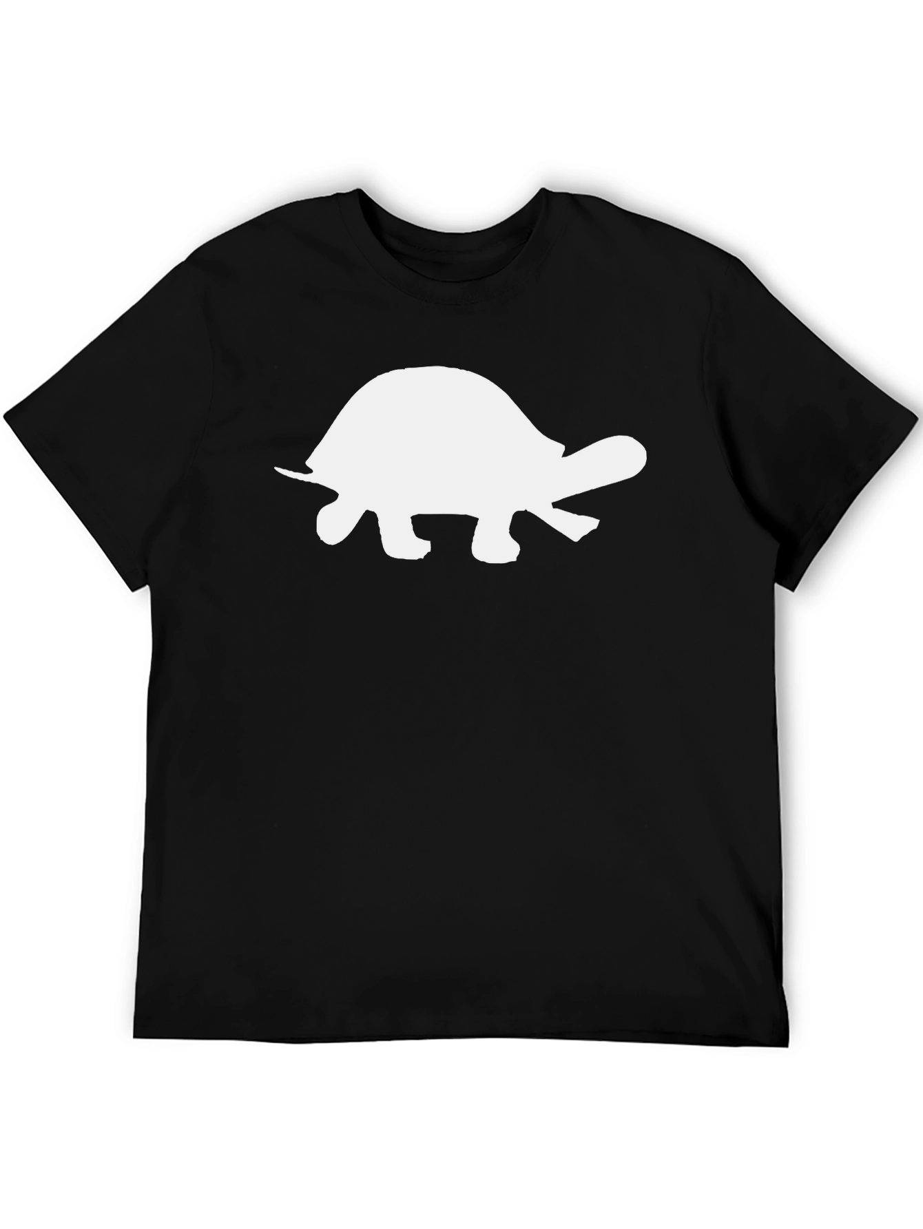 Turtle Graphic Tee - Black Cotton T-Shirt