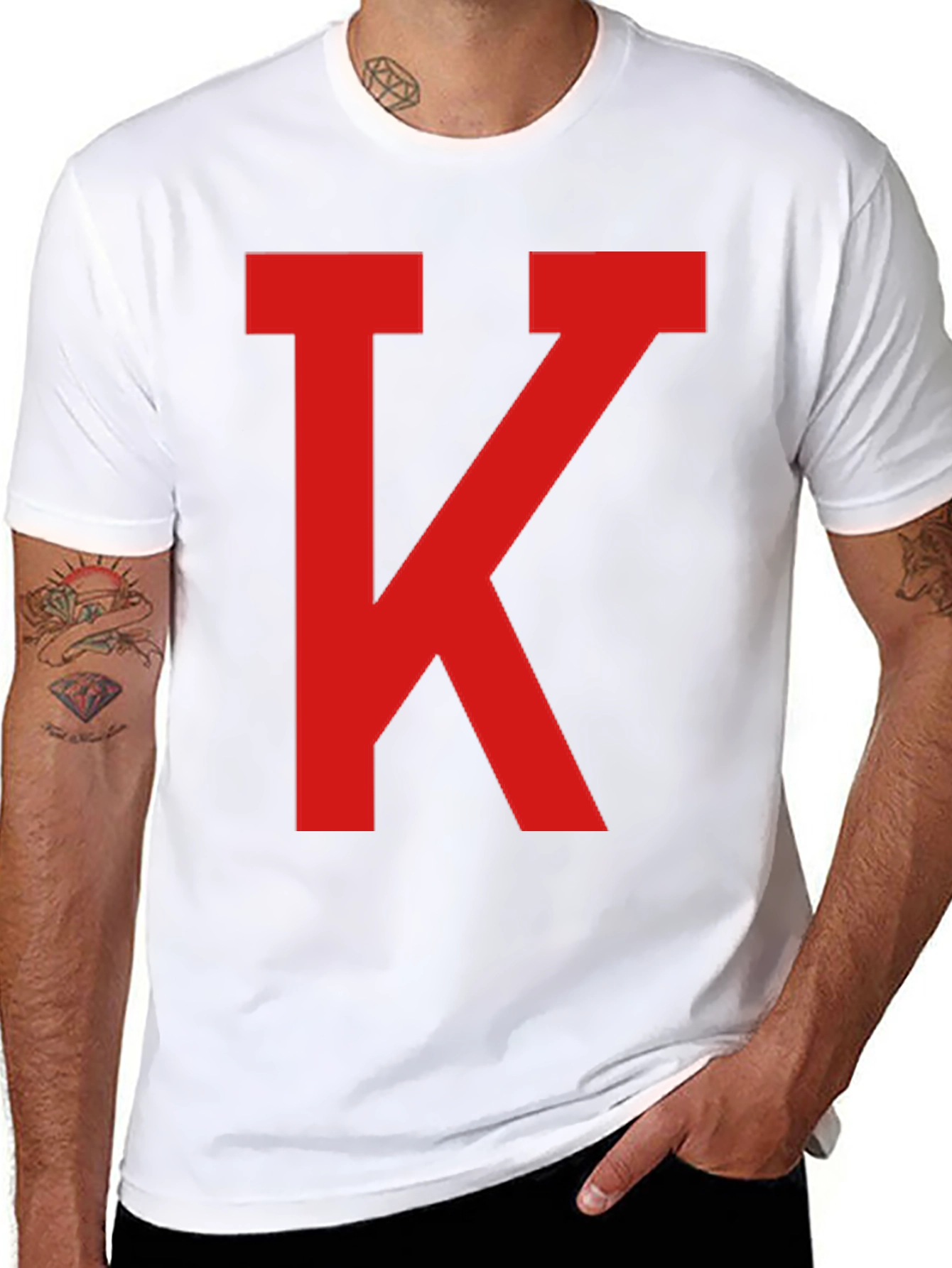 Red K on Black Casual Tee