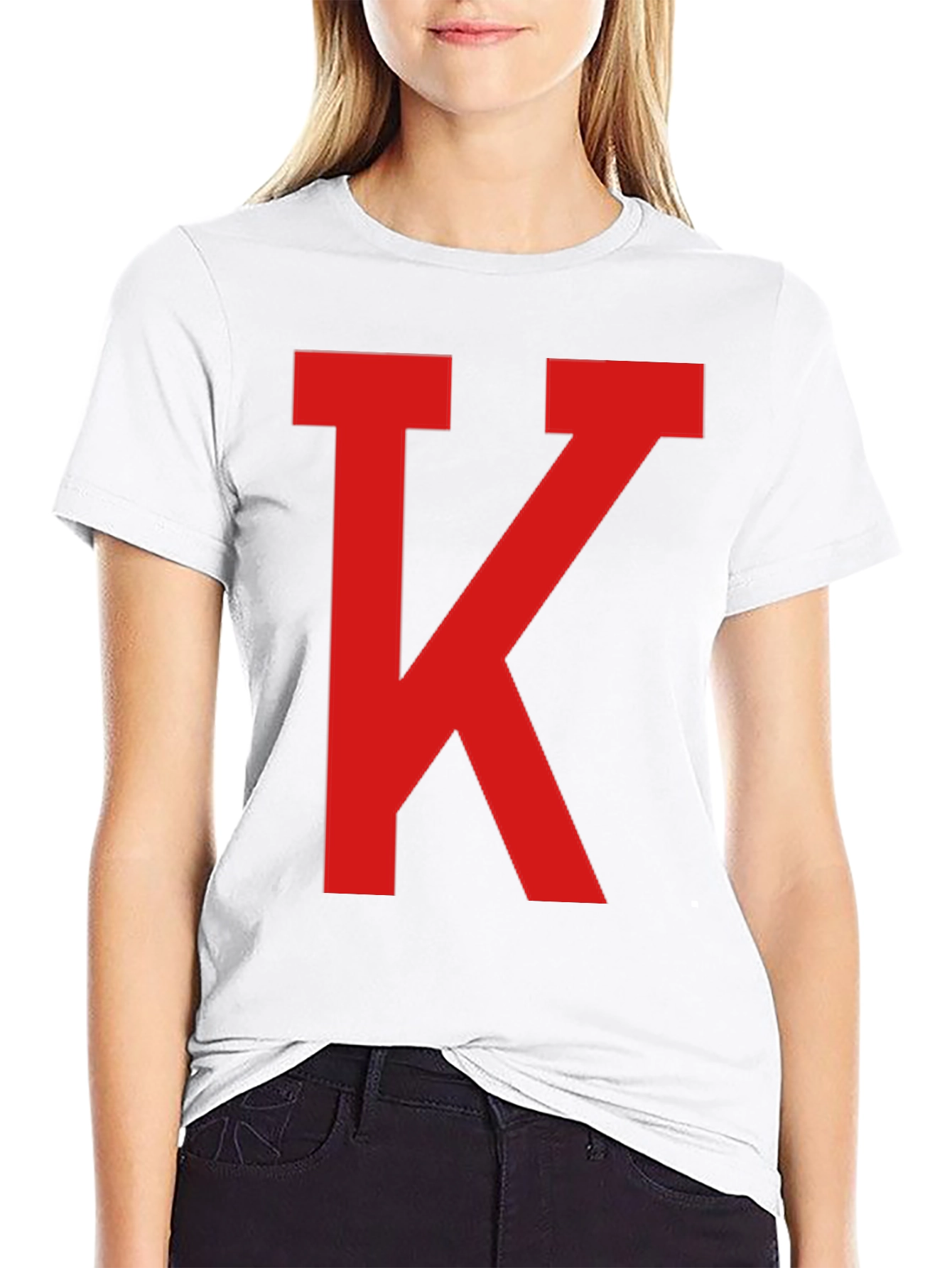 Red K on Black Casual Tee