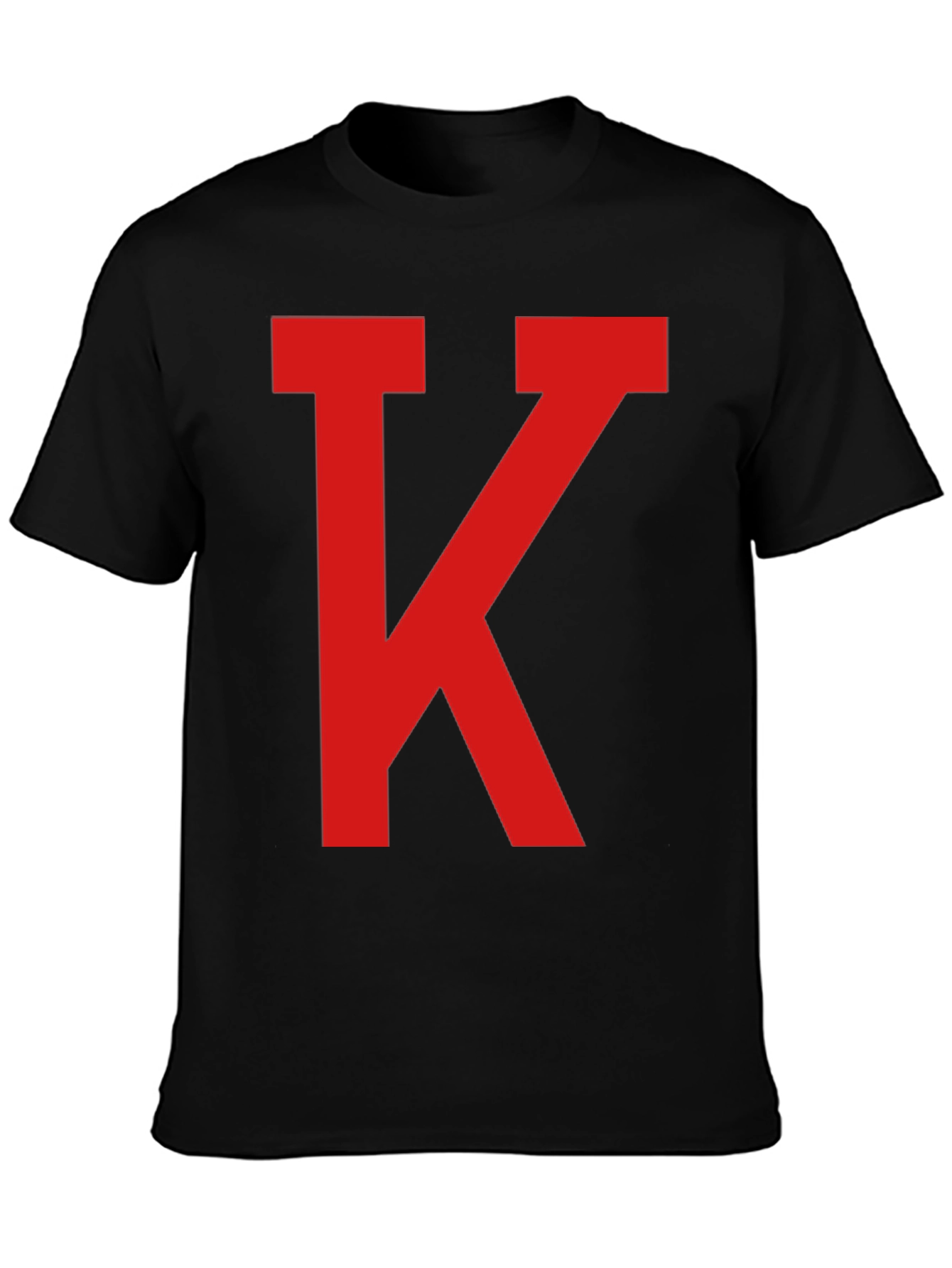 Red K on Black Casual Tee
