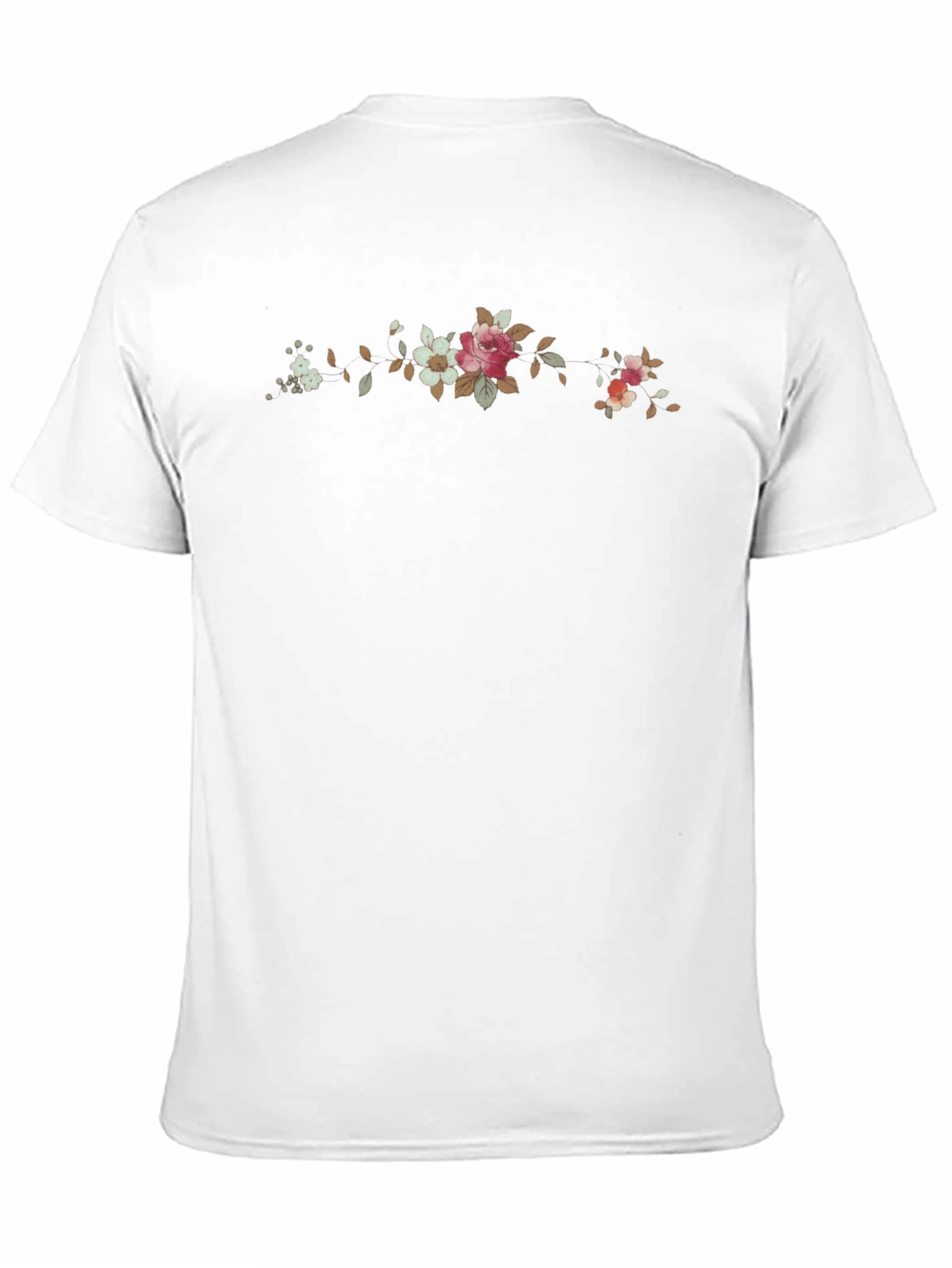 Floral Print Black T-Shirt