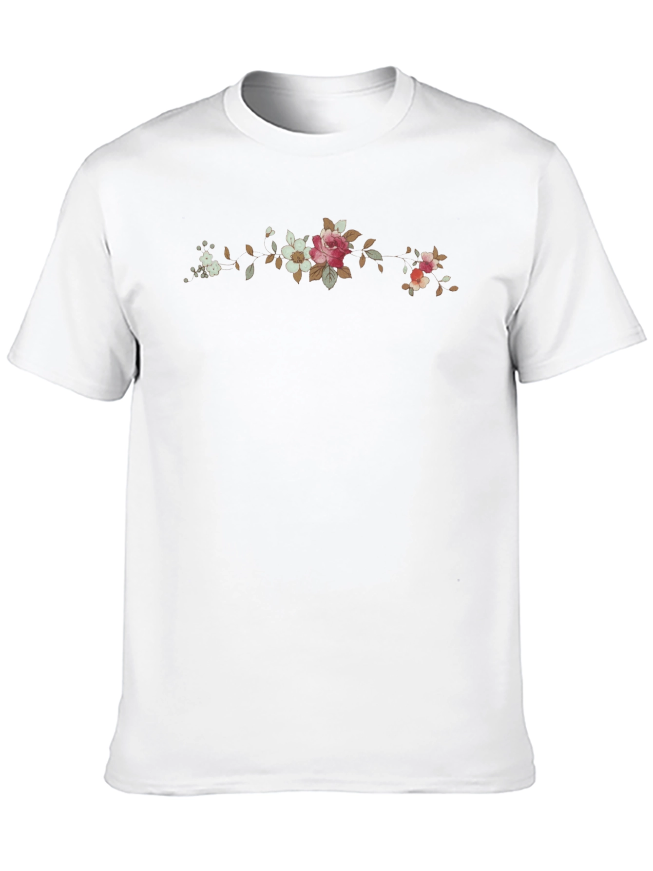 Floral Print Black T-Shirt