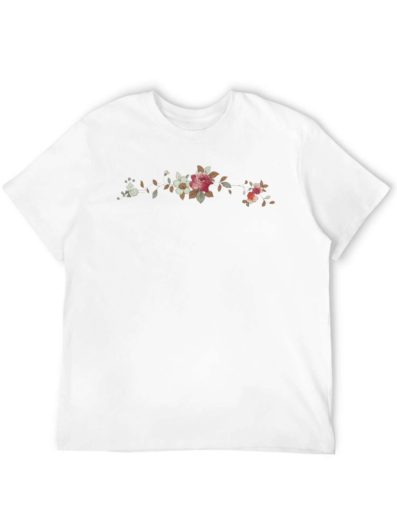 Floral Print Black T-Shirt