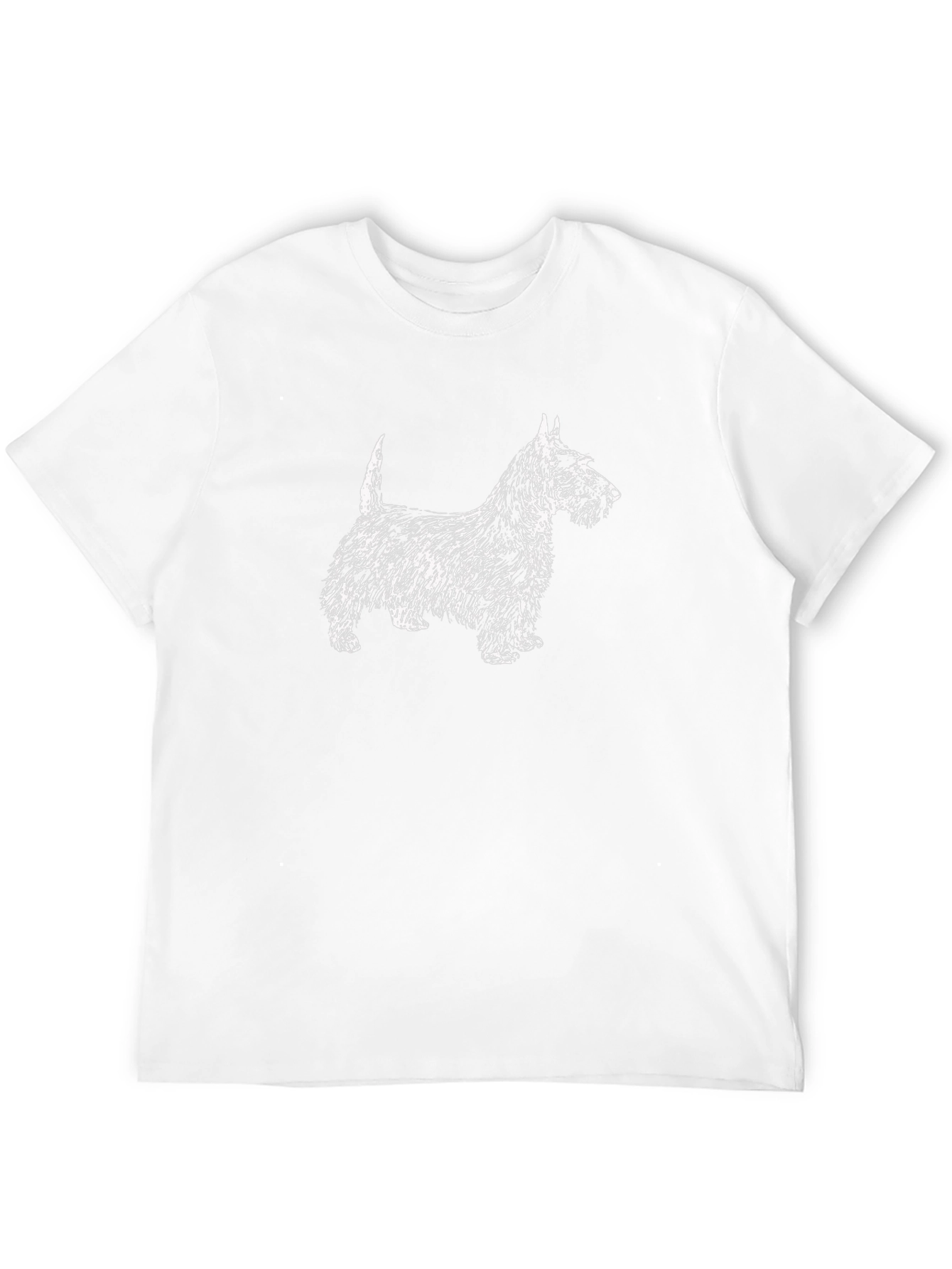 Black T-Shirt with White Terrier Graphic