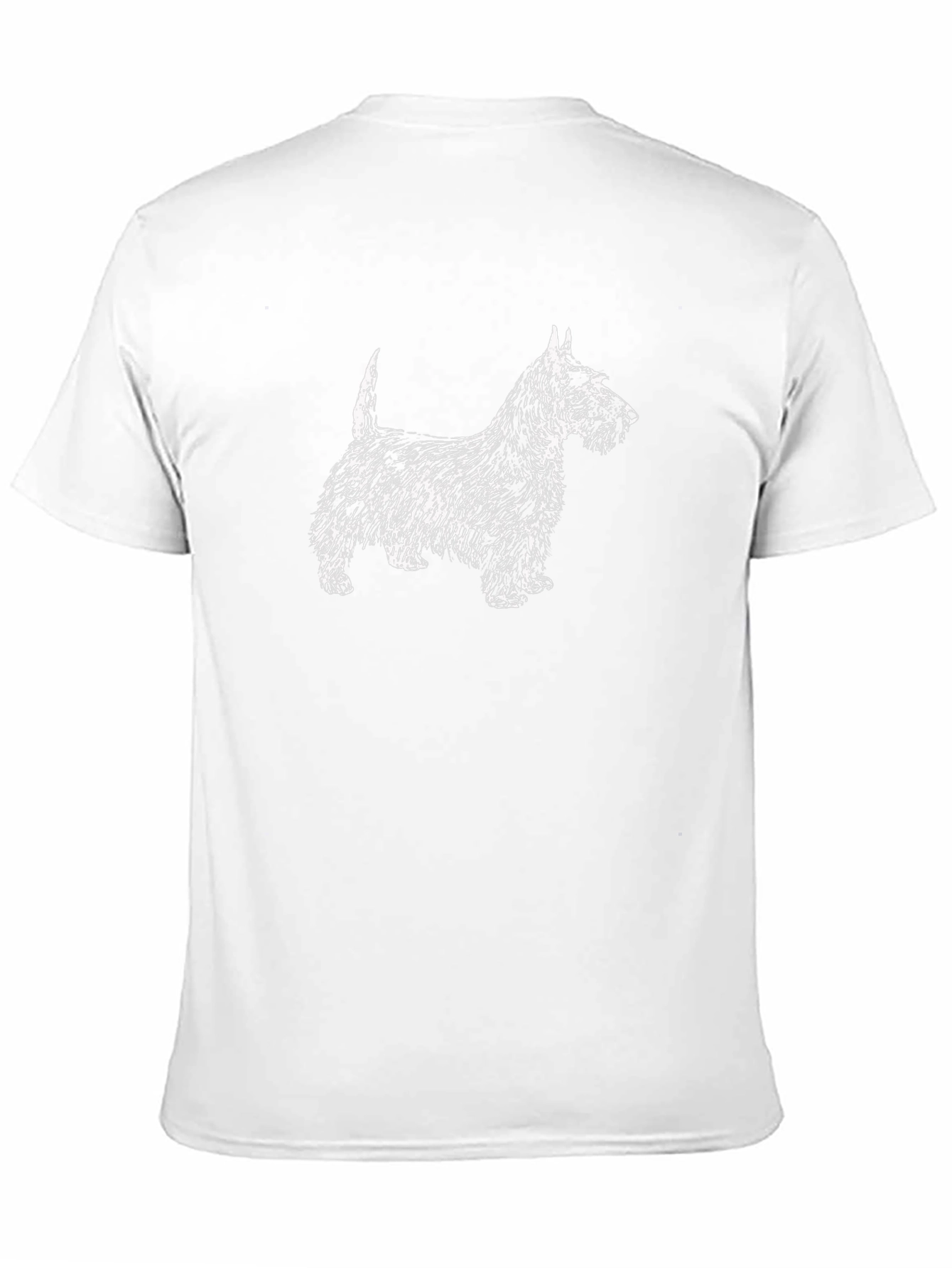Black T-Shirt with White Terrier Graphic