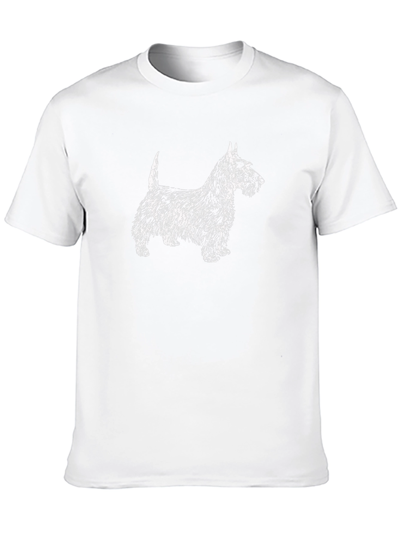 Black T-Shirt with White Terrier Graphic