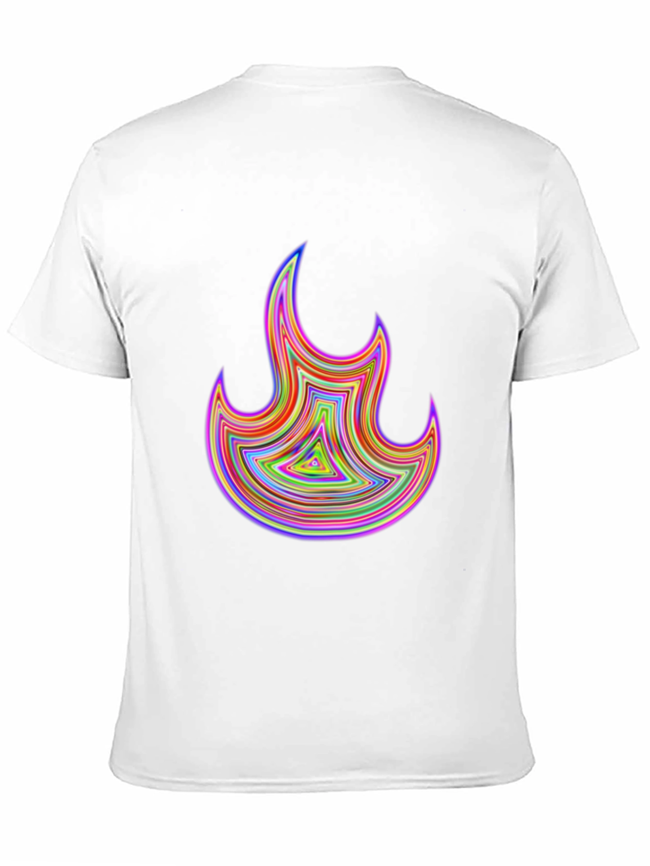 Psychedelic Flame Graphic Black T-Shirt