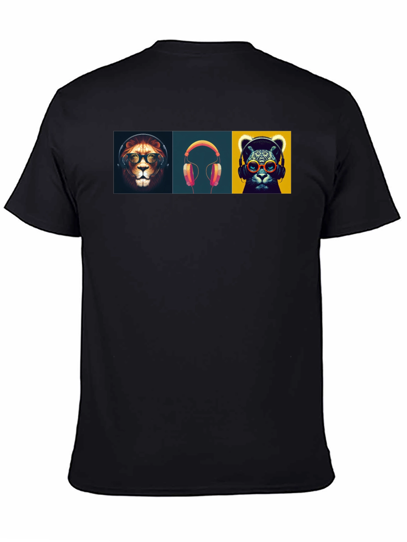 Cool Cats & Beats Black Graphic Tee