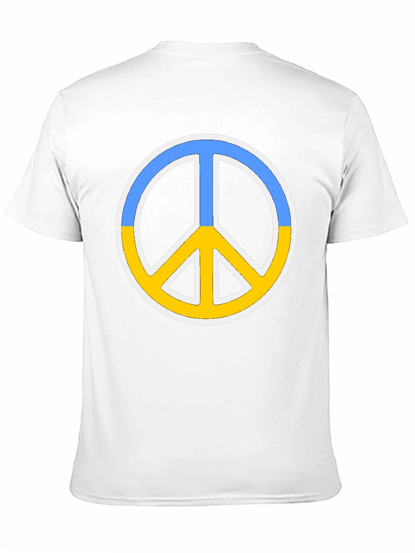 Ukraine Peace Sign Black T-Shirt