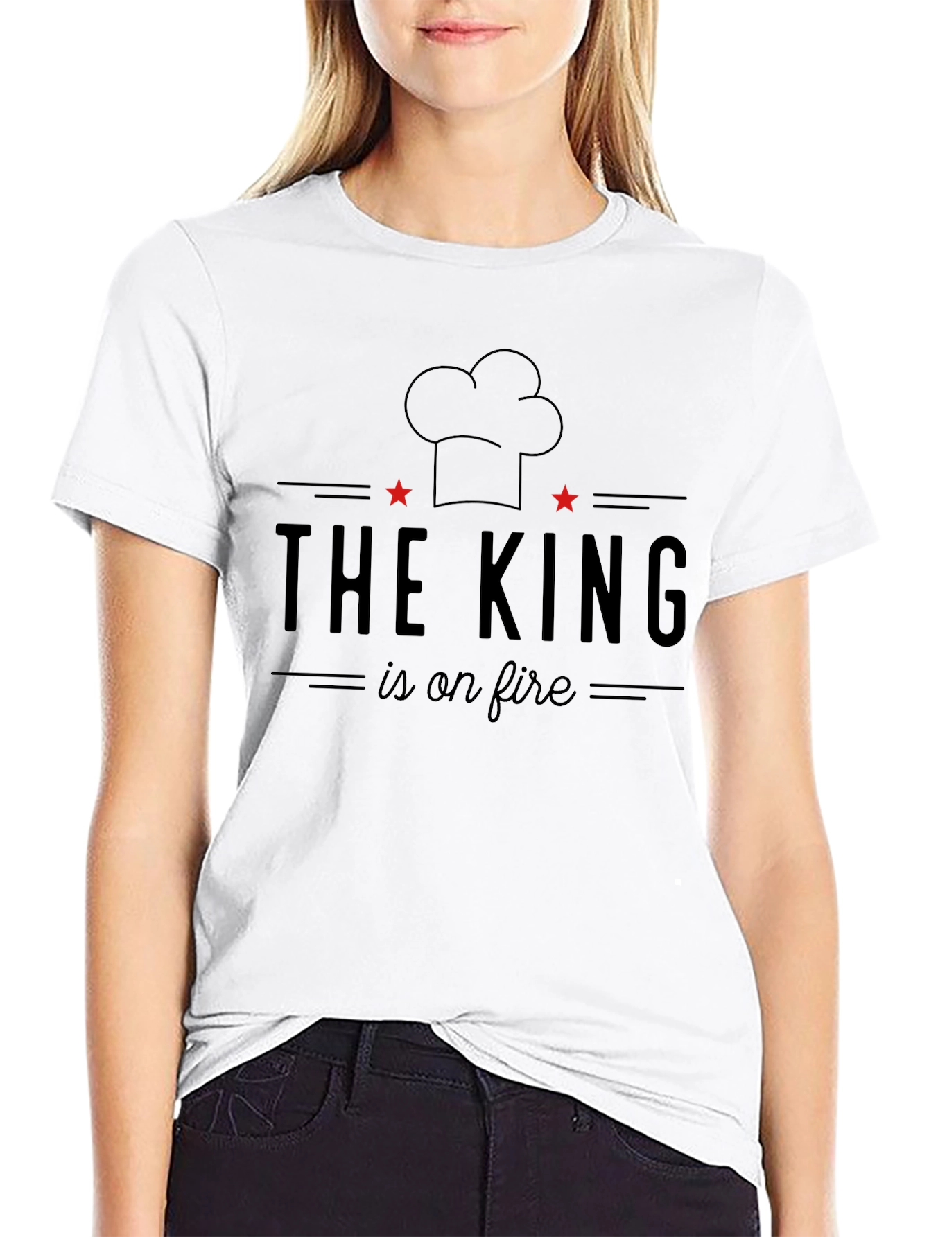 The King is on Fire Chef T-Shirt
