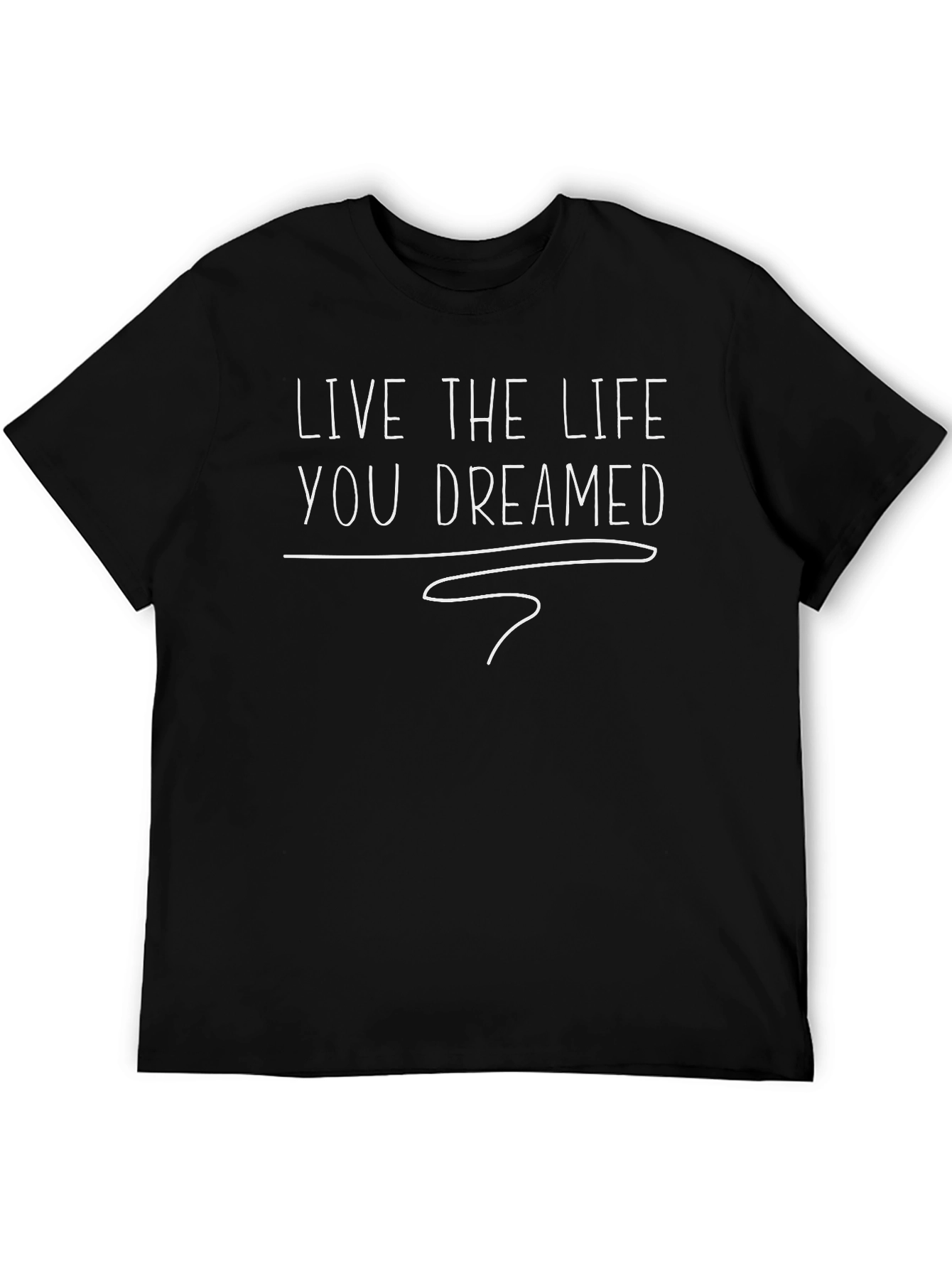 Dreamed Life Graphic Tee - Black Cotton T-Shirt