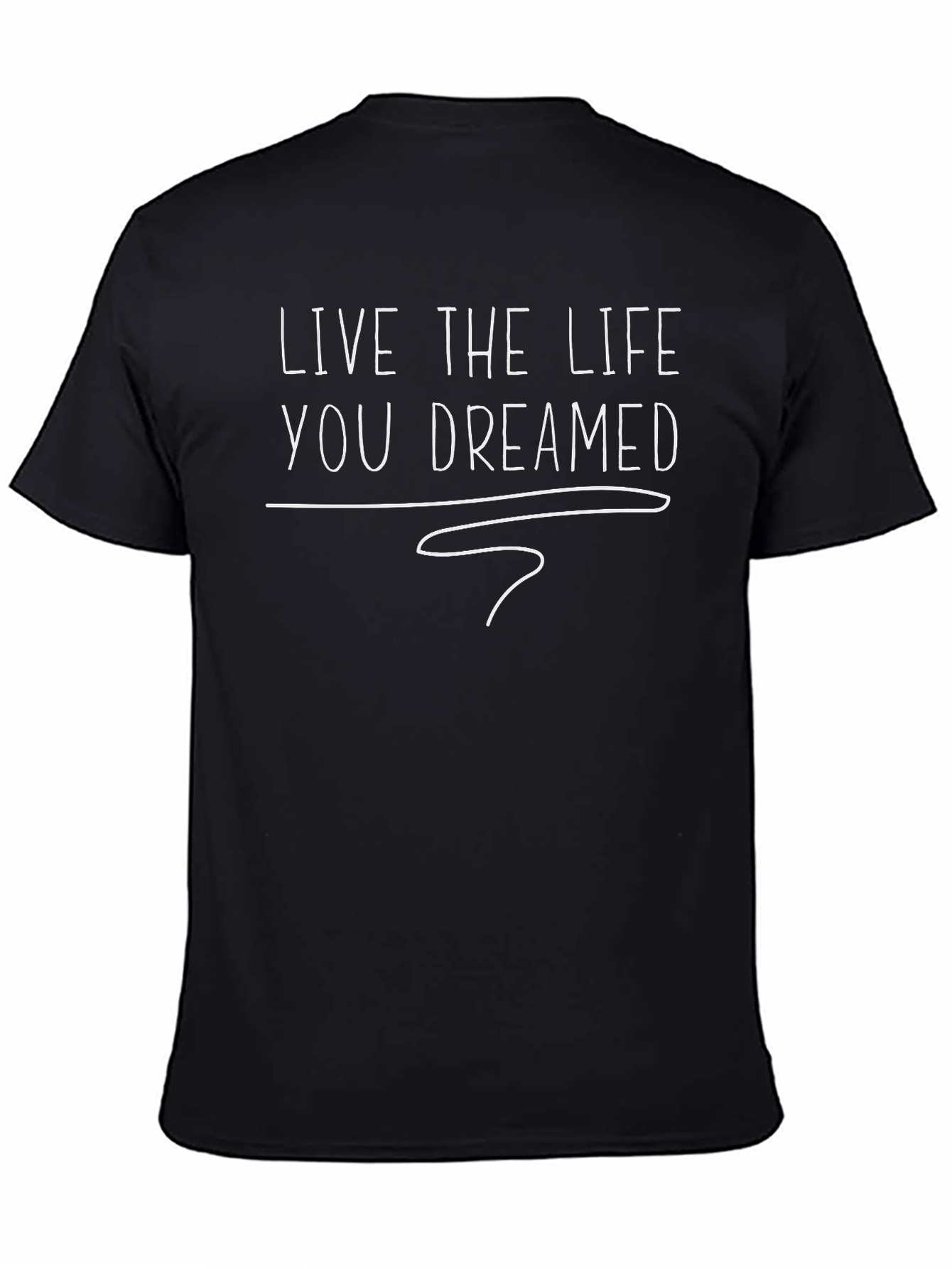 Dreamed Life Graphic Tee - Black Cotton T-Shirt