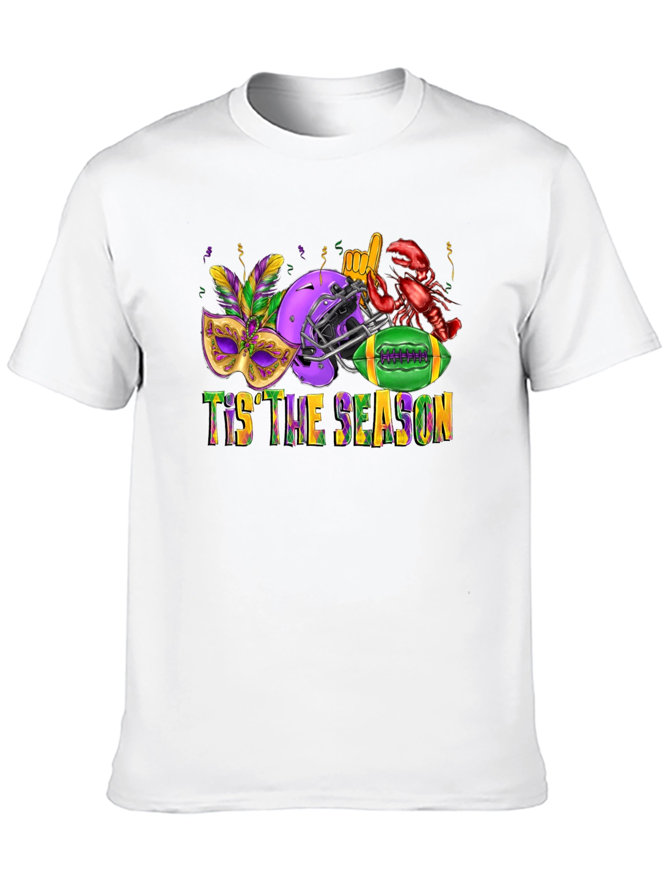 Mardi Gras Football Season T-Shirt