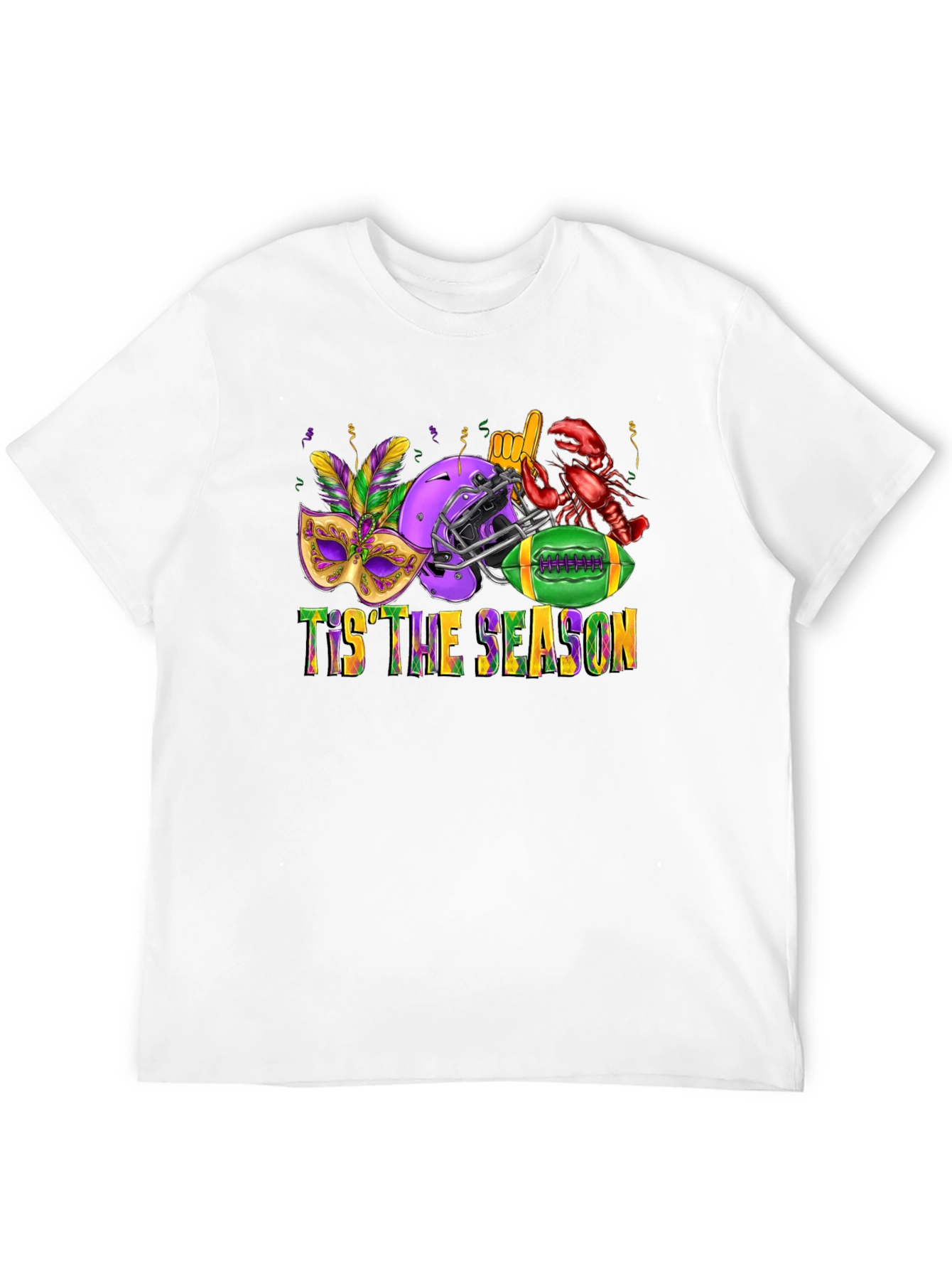 Mardi Gras Football Season T-Shirt