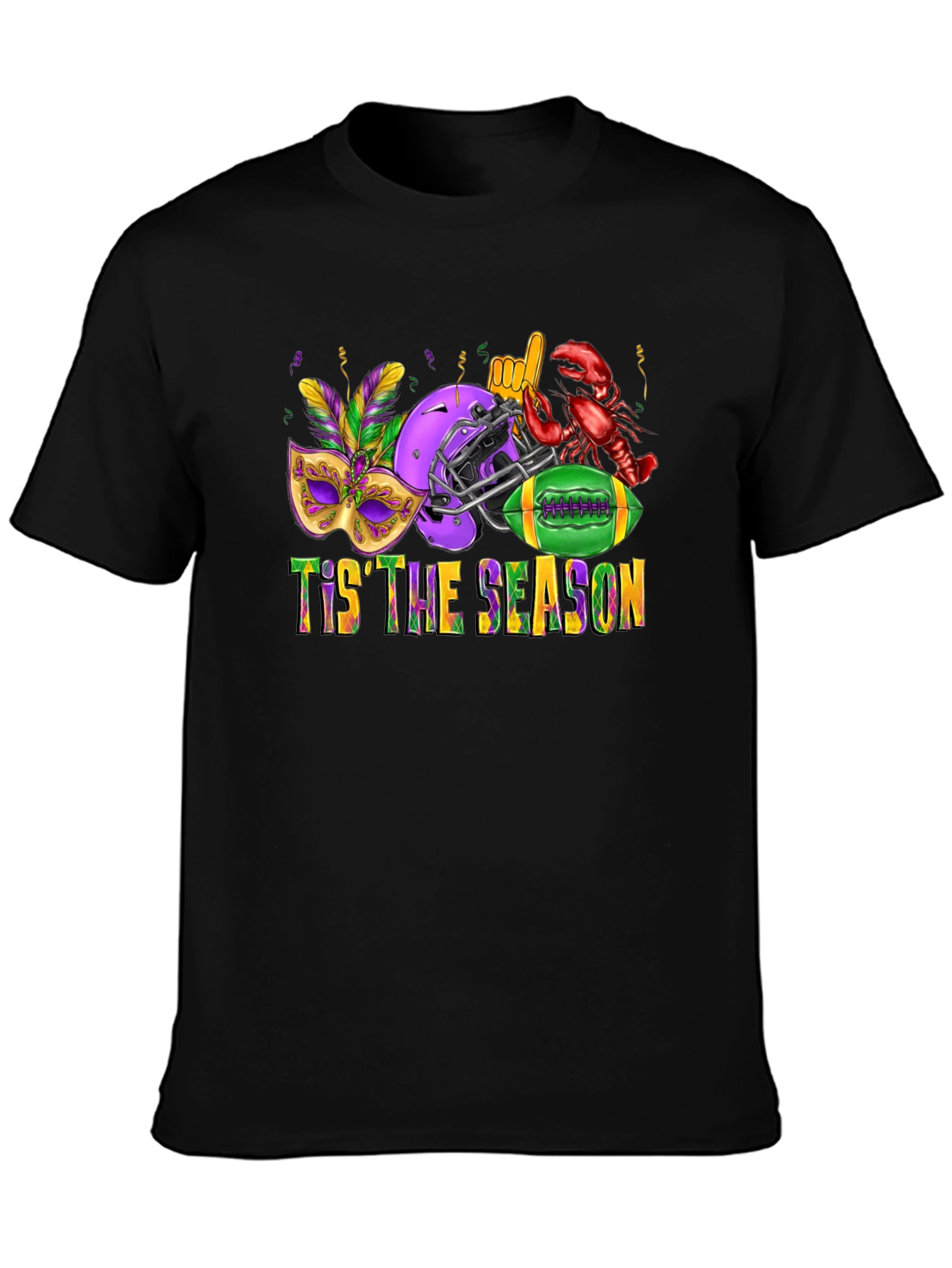 Mardi Gras Football Season T-Shirt