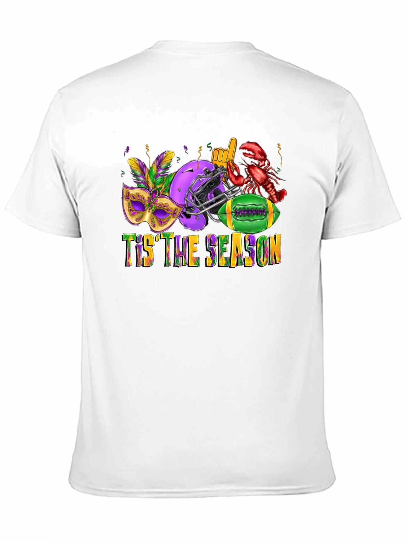 Mardi Gras Football Season T-Shirt