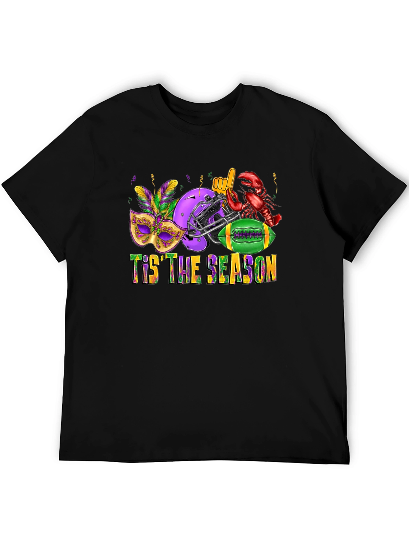 Mardi Gras Football Season T-Shirt