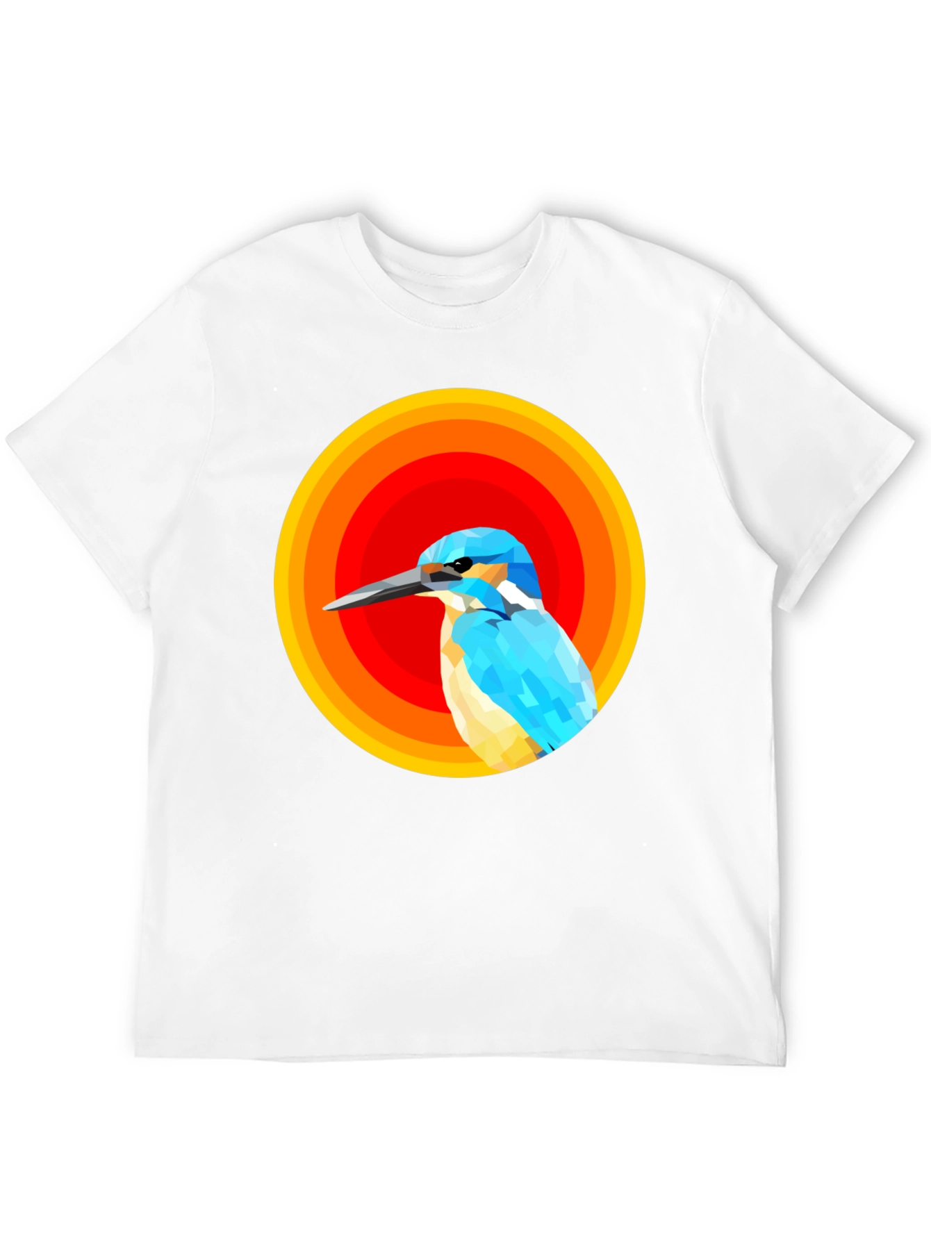 Abstract Bird Graphic Tee - Mens Black T-Shirt