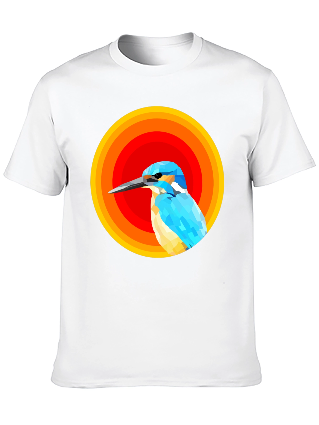 Abstract Bird Graphic Tee - Mens Black T-Shirt