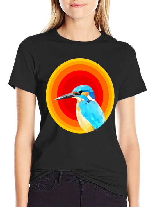 Abstract Bird Graphic Tee - Mens Black T-Shirt