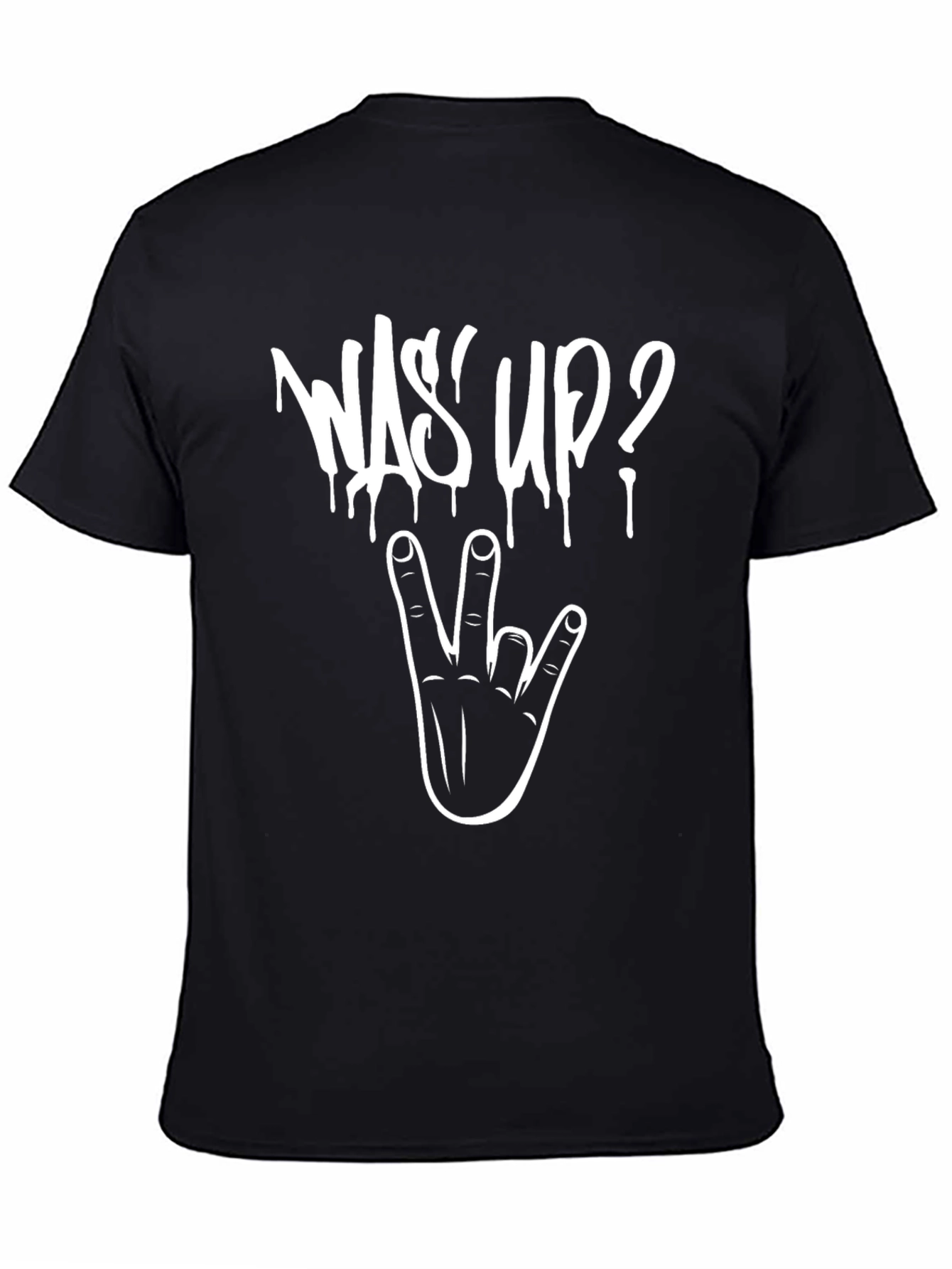 Was Up? Graphic T-Shirt - Black Cotton Tee