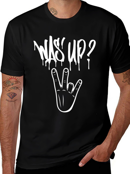 Was Up? Graphic T-Shirt - Black Cotton Tee