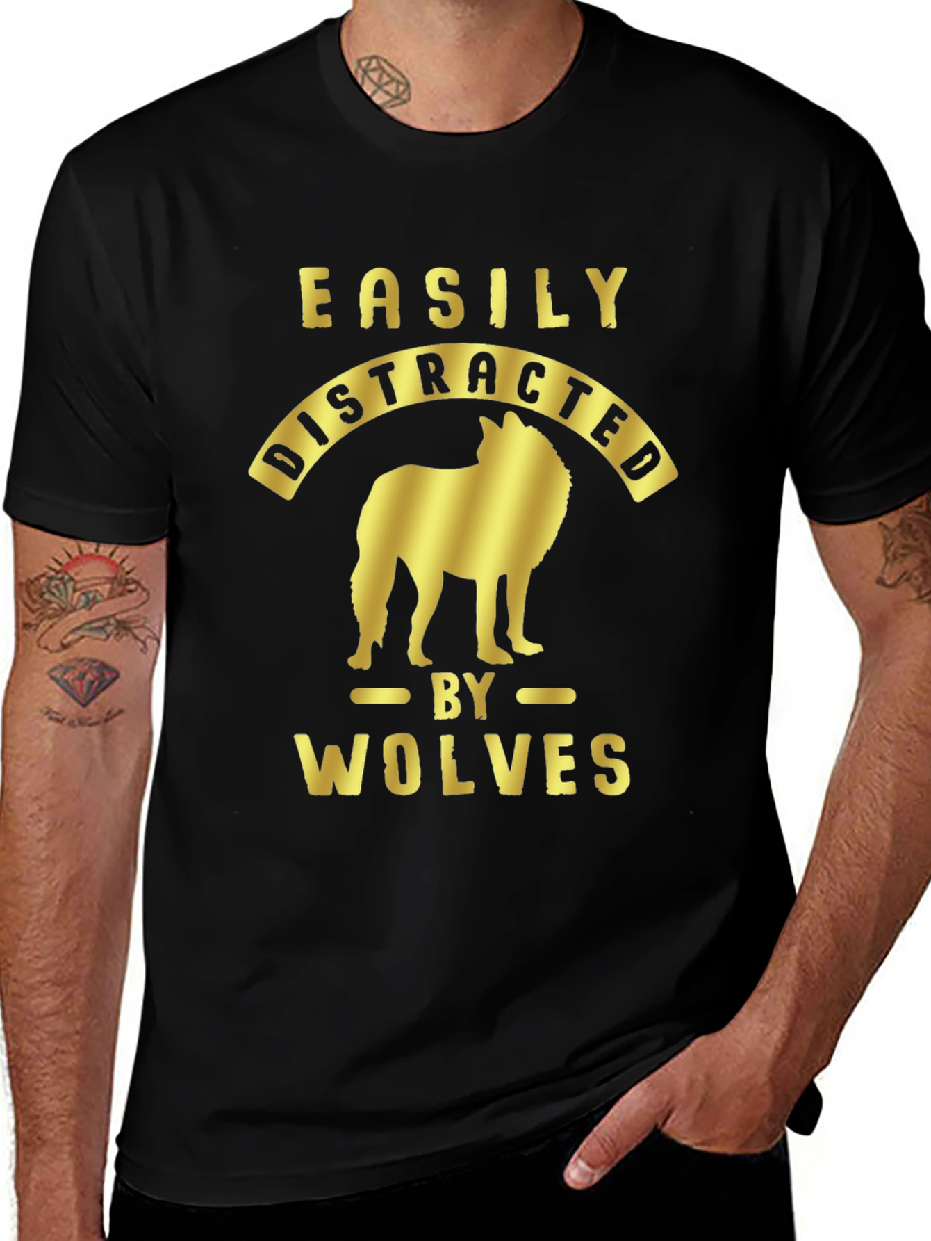 Easily Distracted by Wolves Graphic Tee