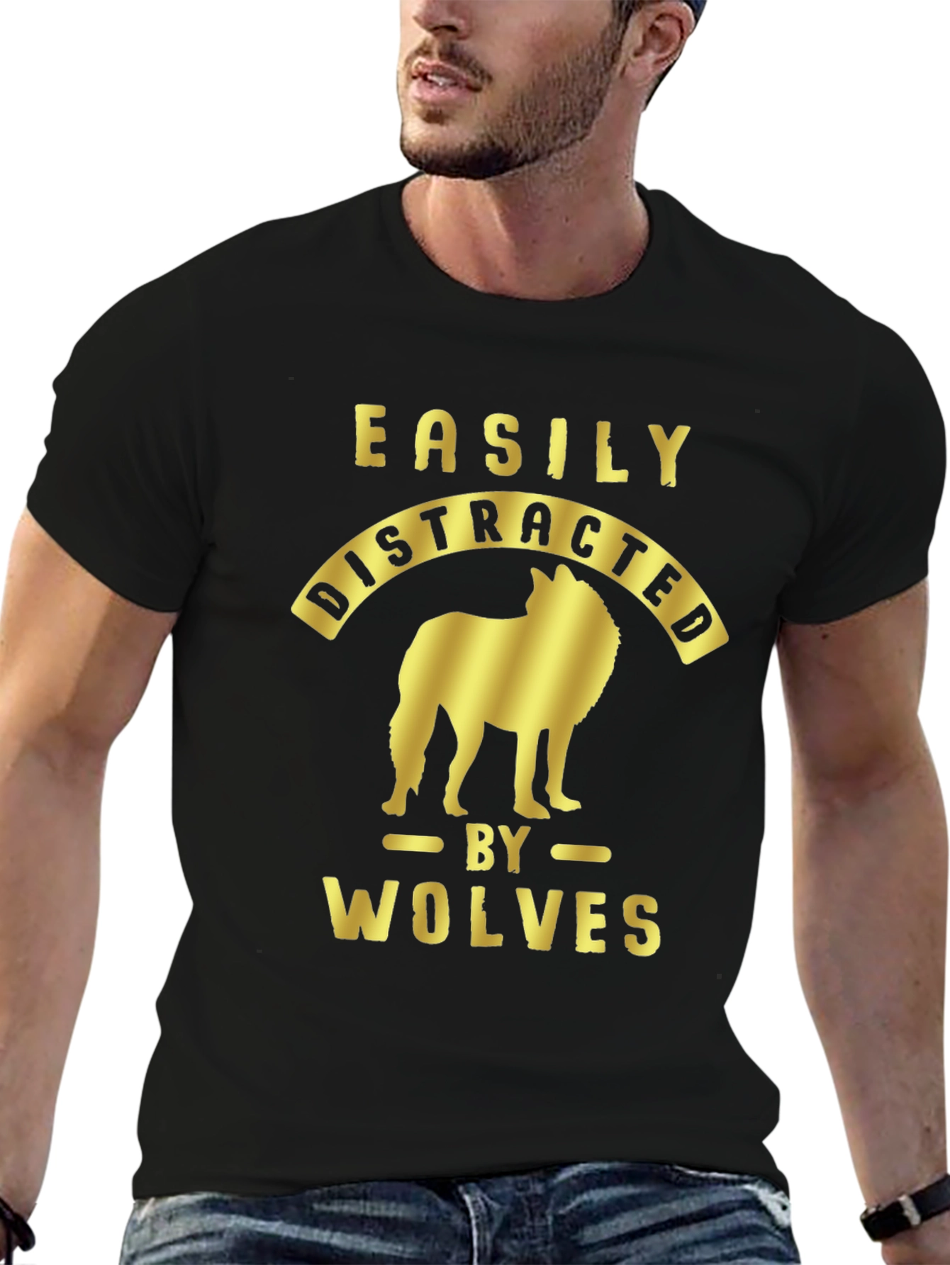 Easily Distracted by Wolves Graphic Tee