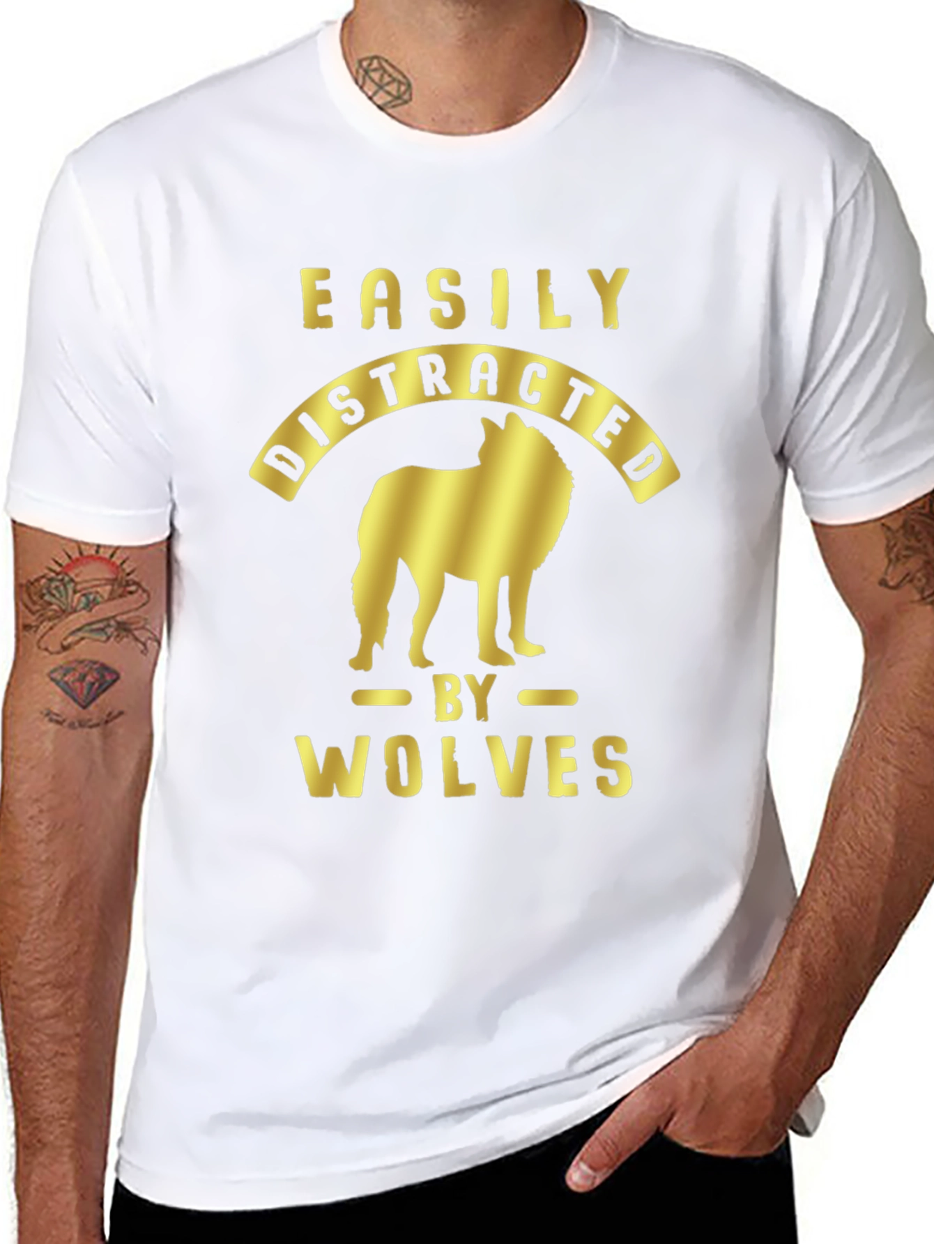 Easily Distracted by Wolves Graphic Tee