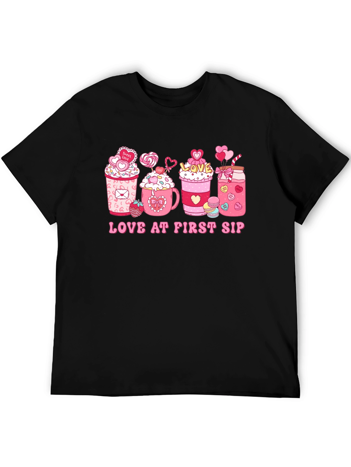 Love at First Sip Valentines Day T-shirt