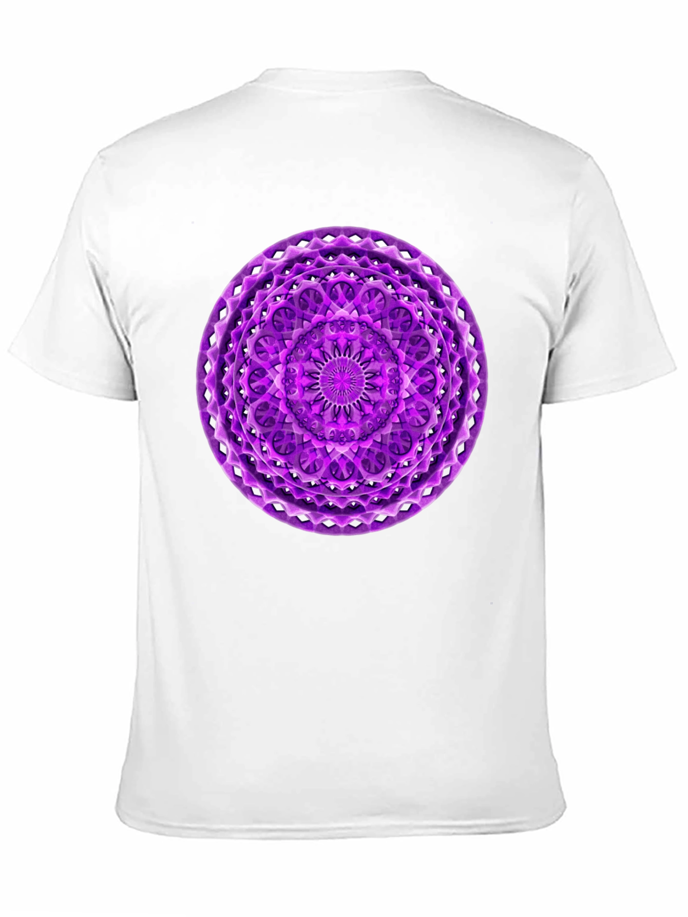 Purple Mandala Graphic Black T-Shirt