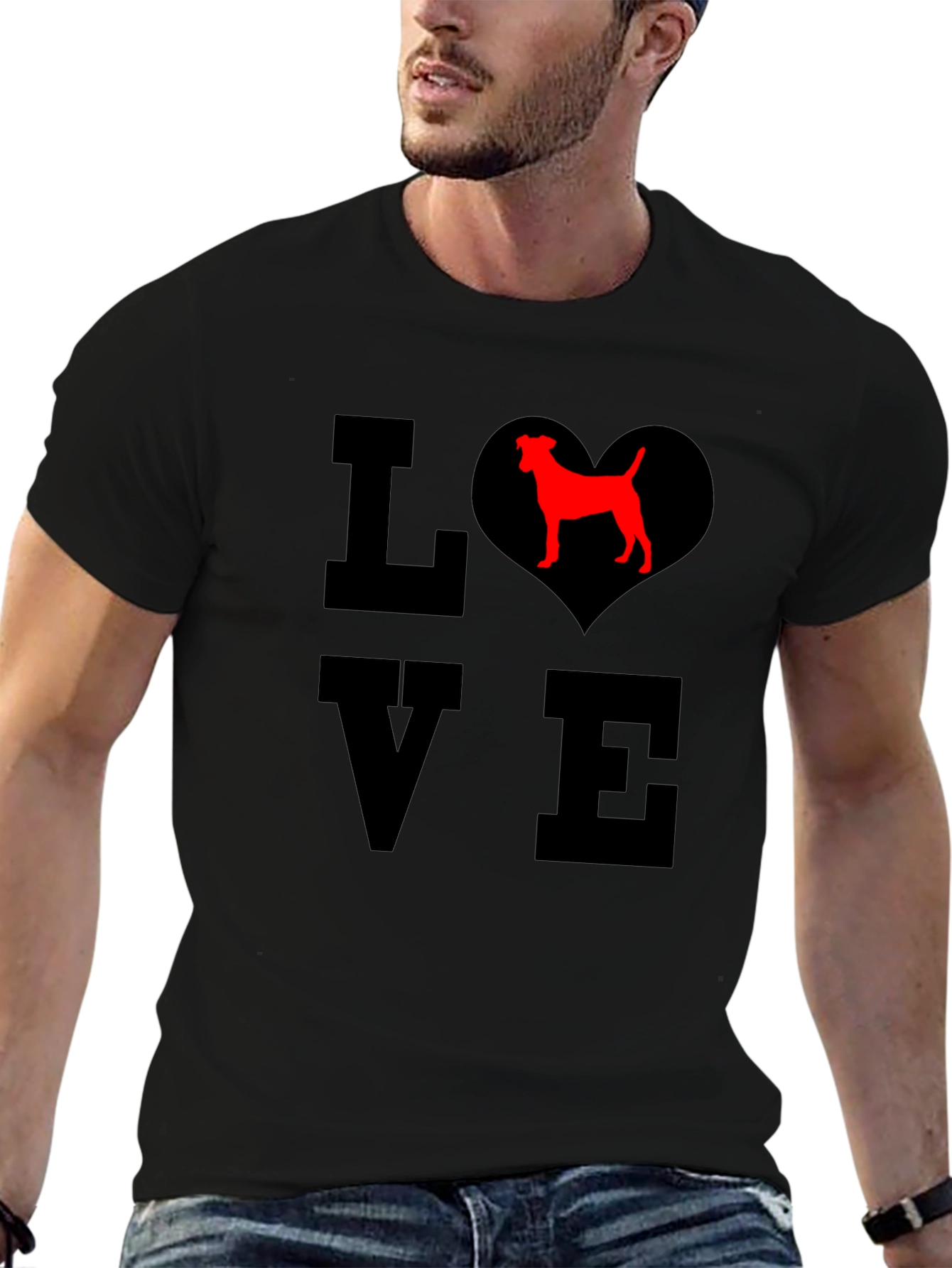 Love Dog T-Shirt - Heart Pet Graphic Tee