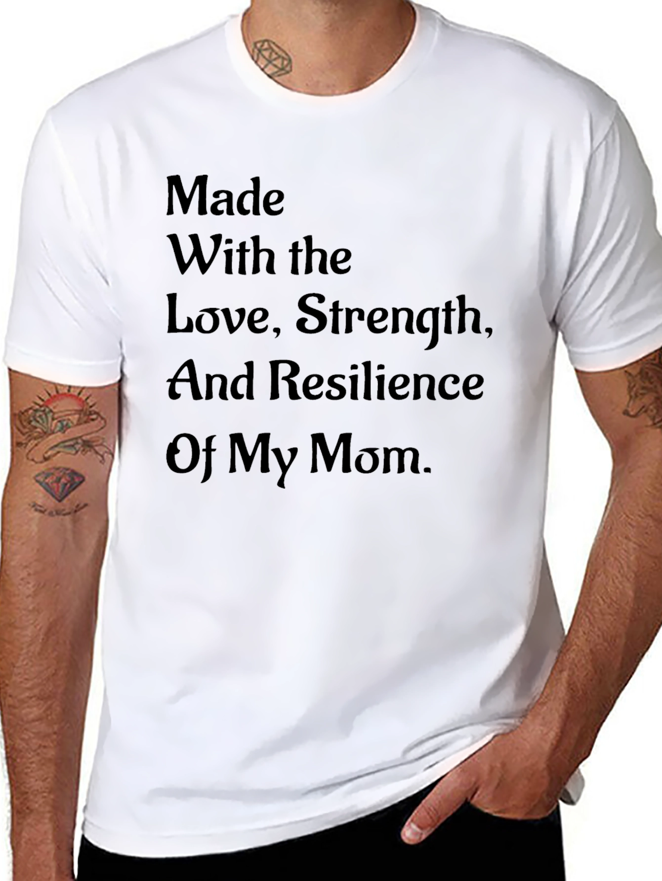 Mom Love Strength Resilience Black T-Shirt