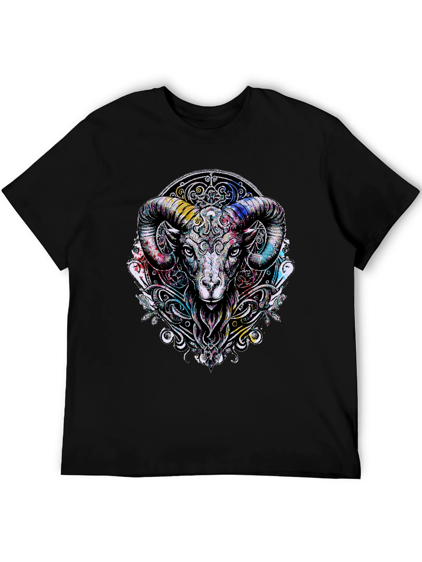 Aries Ram Graphic Black T-Shirt