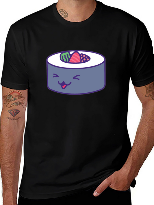 Sushi Roll Graphic Tee - Fun Foodie T-Shirt
