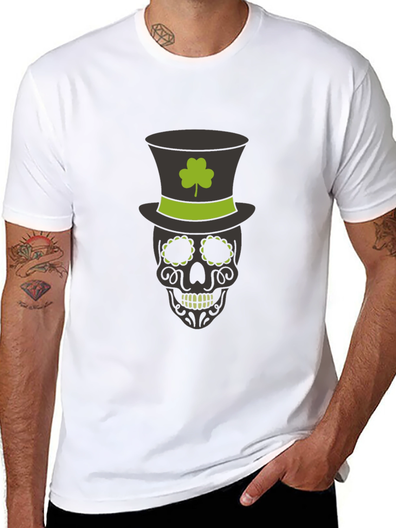 St. Patricks Day Skull T-Shirt